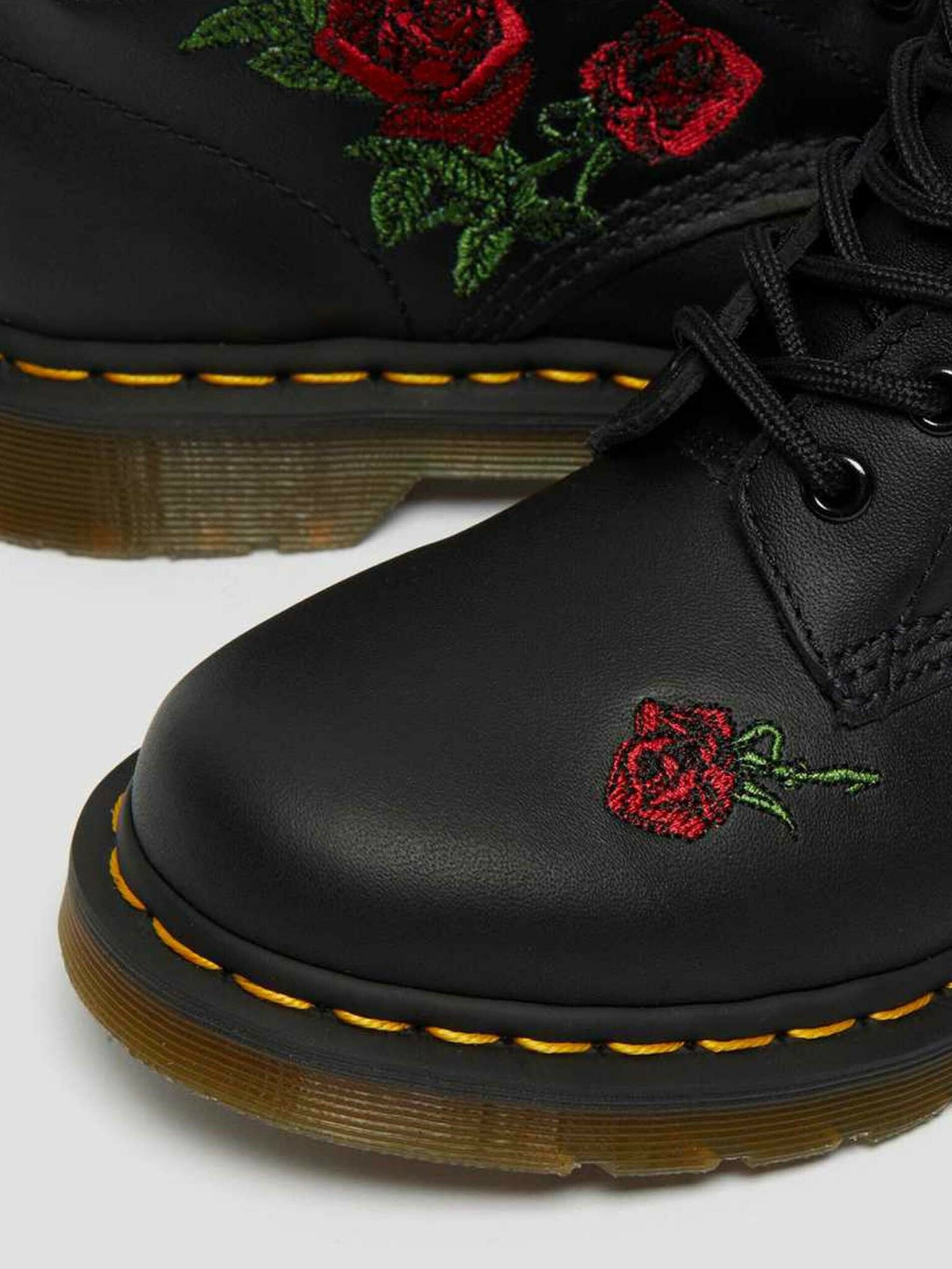 Dr. Martens 1460 Vonda кожени ботуши с цветя Cheren - Pepit.bg