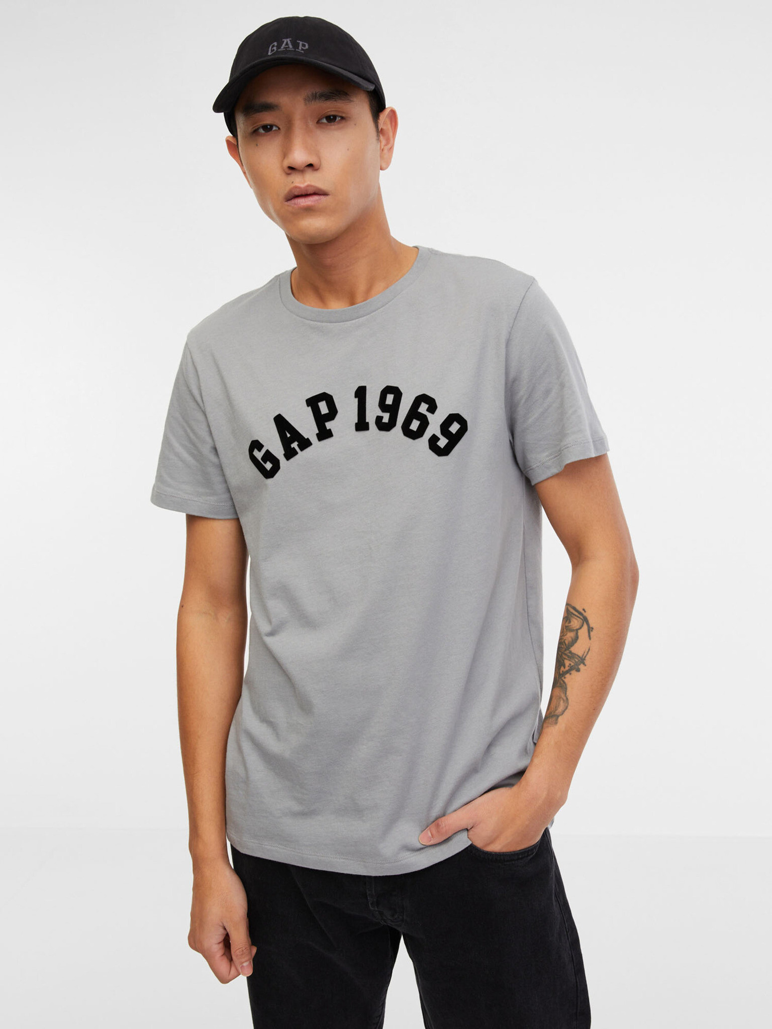 GAP 1969 T-shirt Siv - Pepit.bg