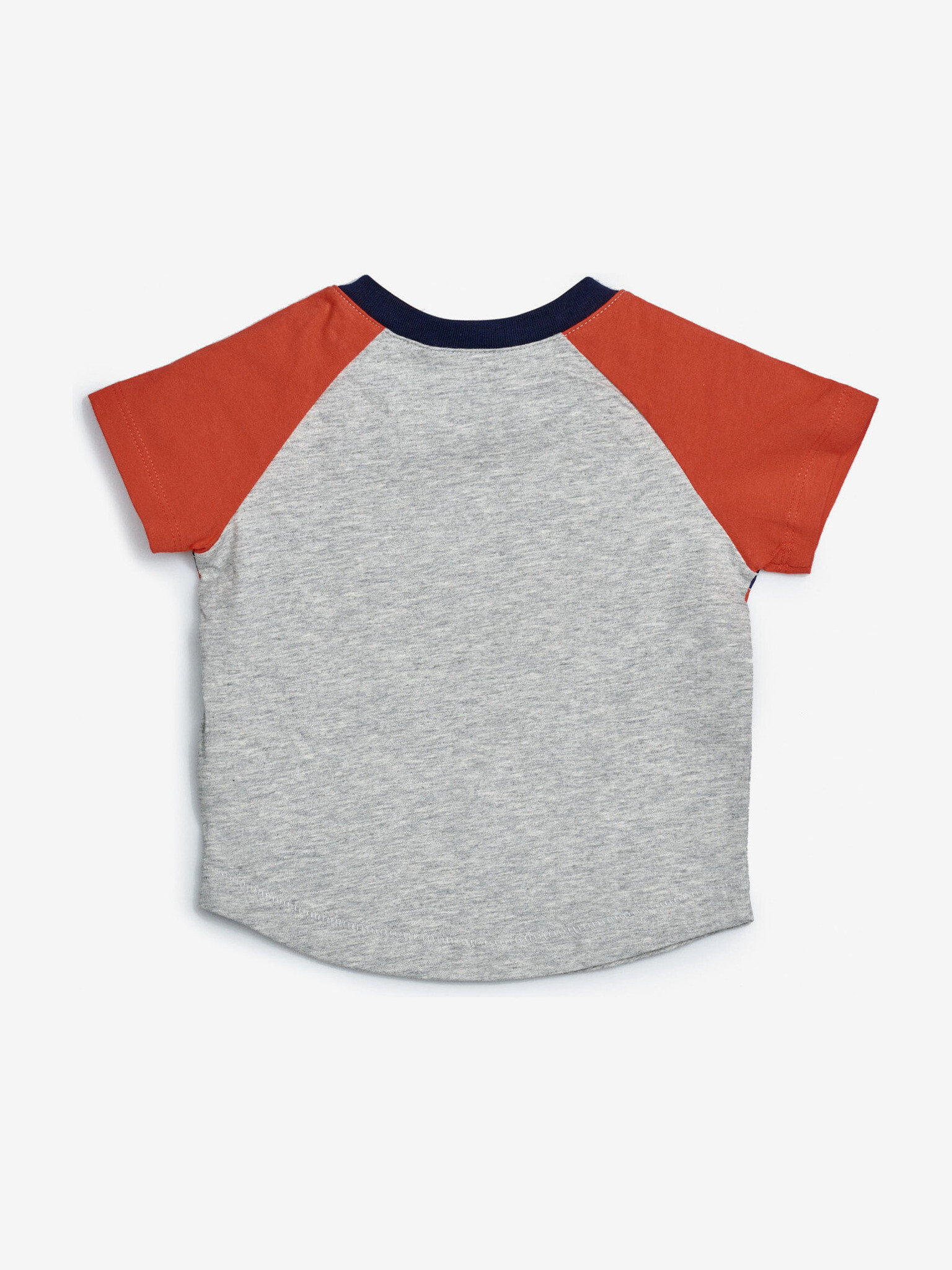 GAP Logo Arch Raglan Тениска детски Cherven Siv - Pepit.bg