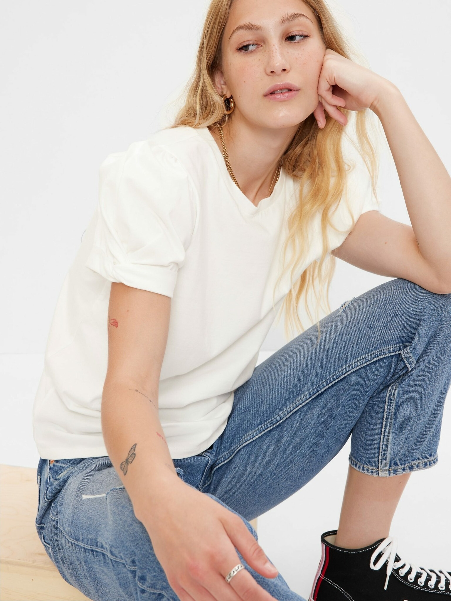 GAP T-shirt Byal - Pepit.bg
