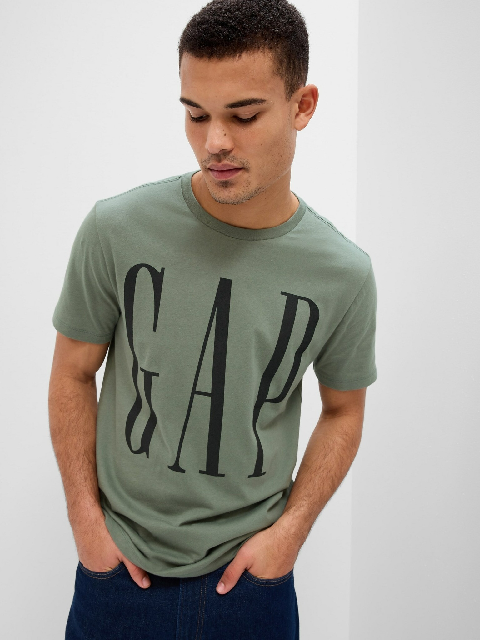 GAP T-shirt Zelen - Pepit.bg