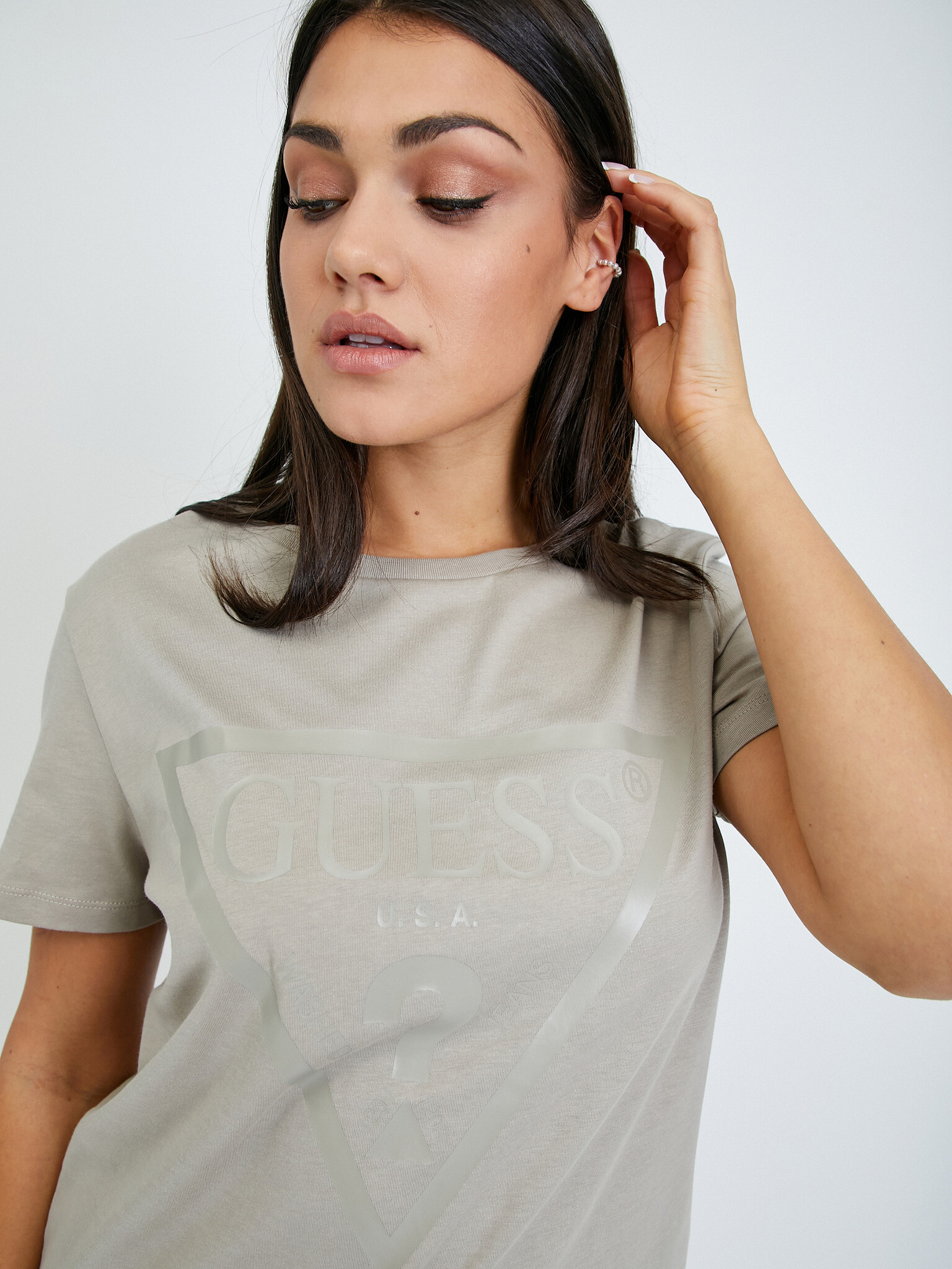 Guess Adele T-shirt Siv - Pepit.bg