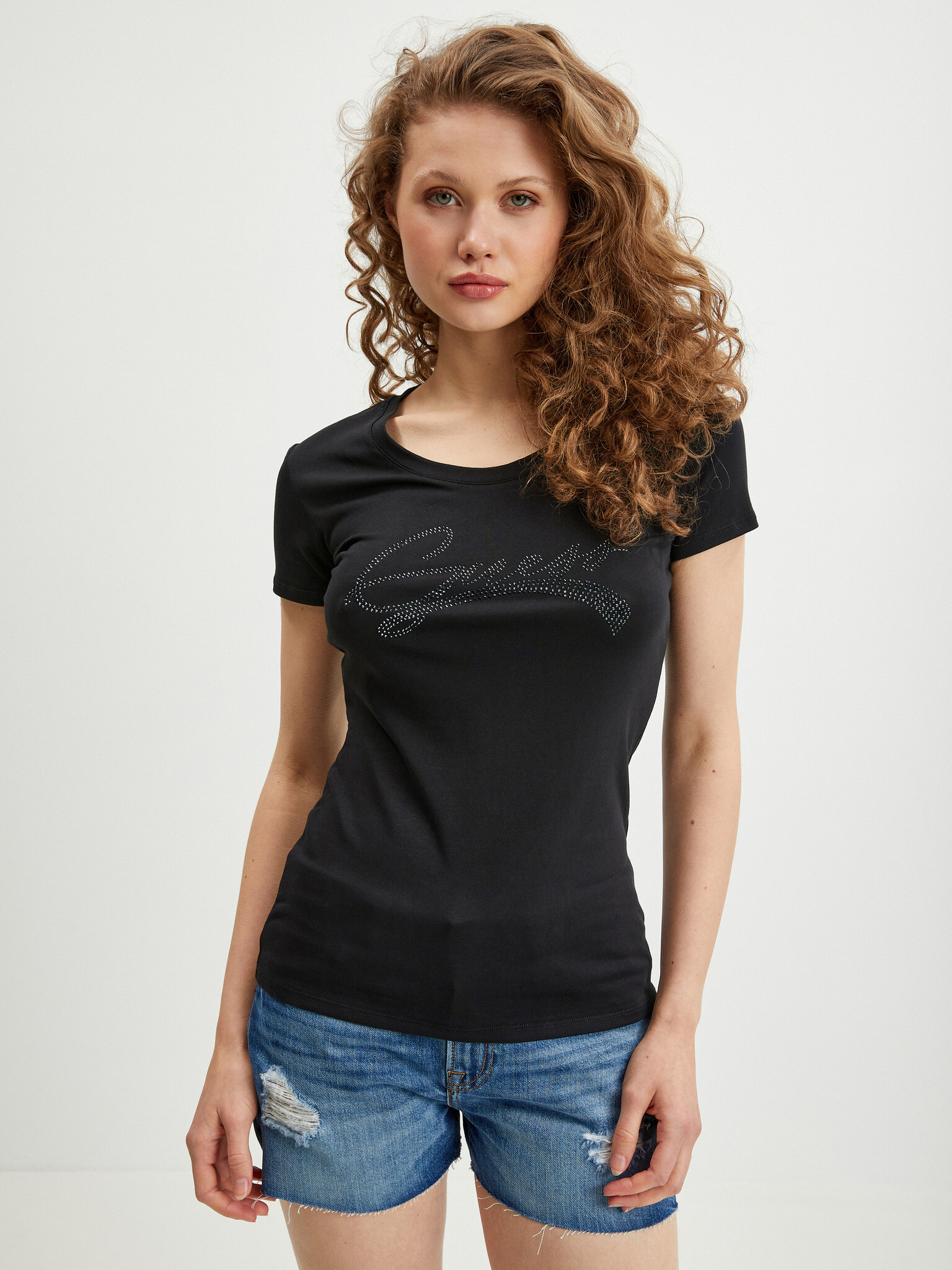 Guess Adelina T-shirt Cheren - Pepit.bg