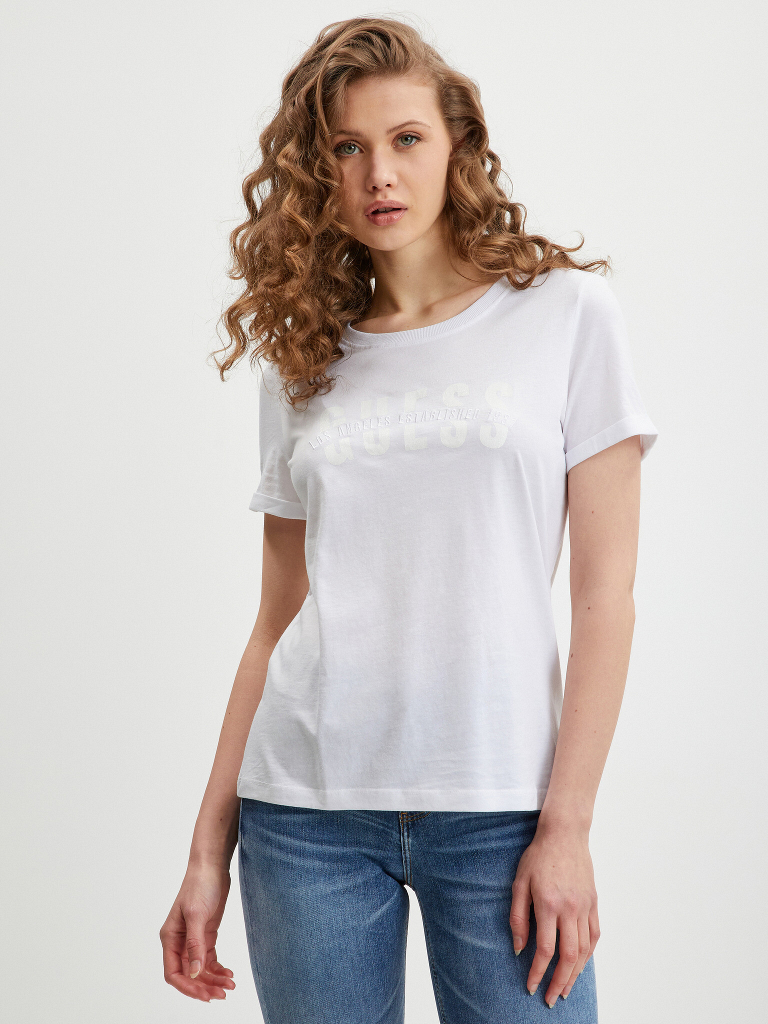 Guess Agata T-shirt Byal - Pepit.bg