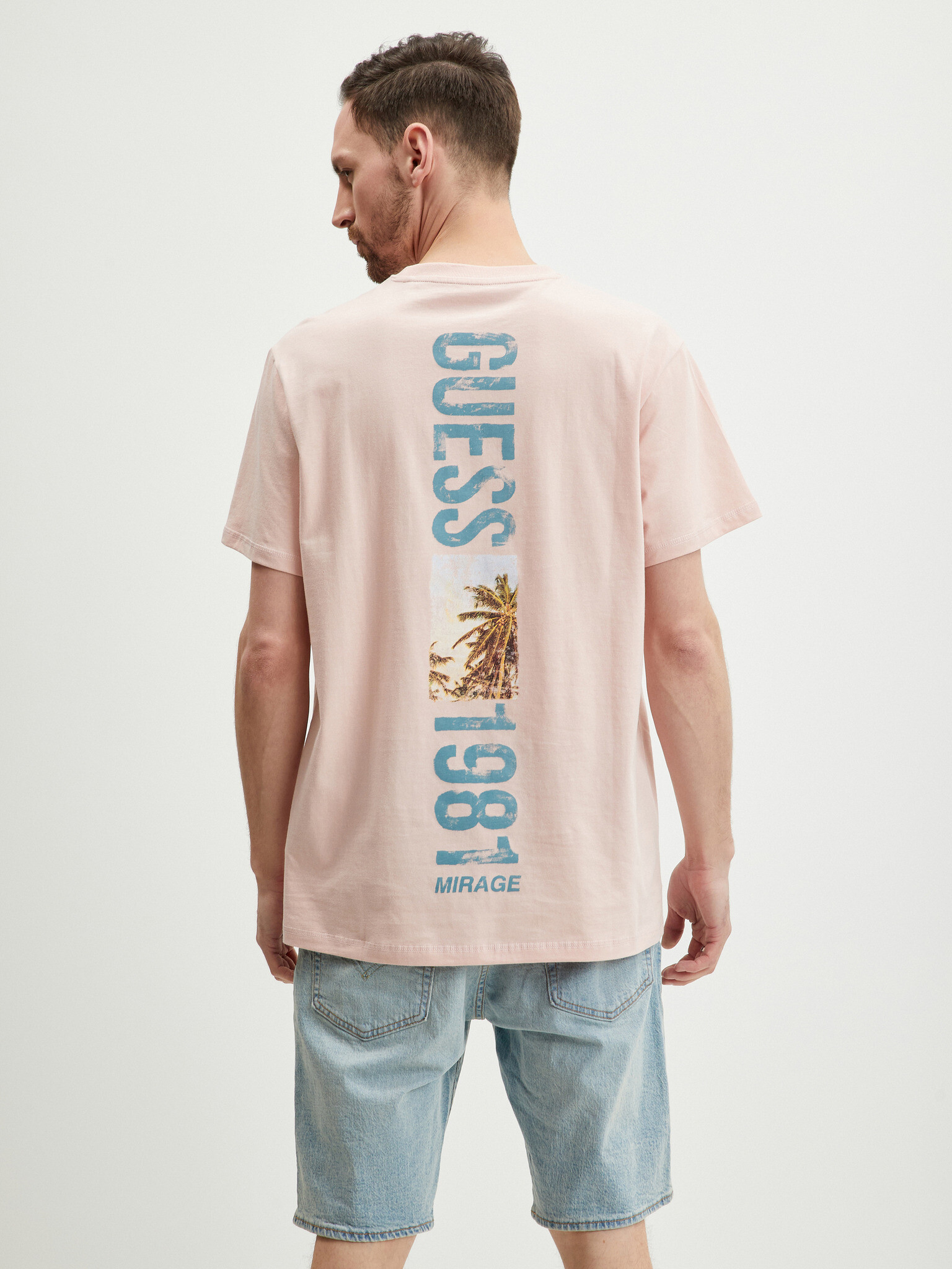 Guess Back Mirage T-shirt Rozov - Pepit.bg