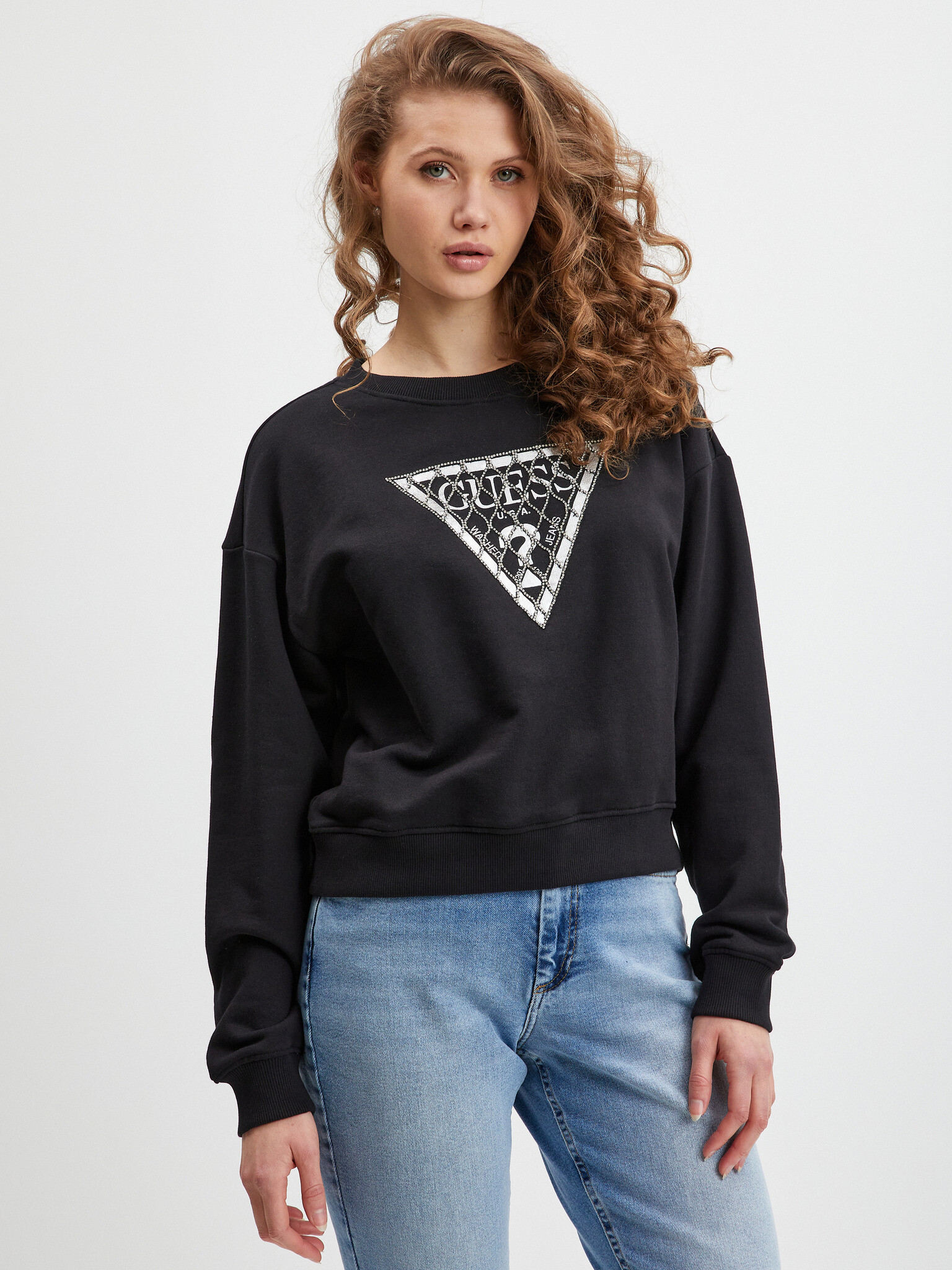 Guess Crystal Sweatshirt Cheren - Pepit.bg