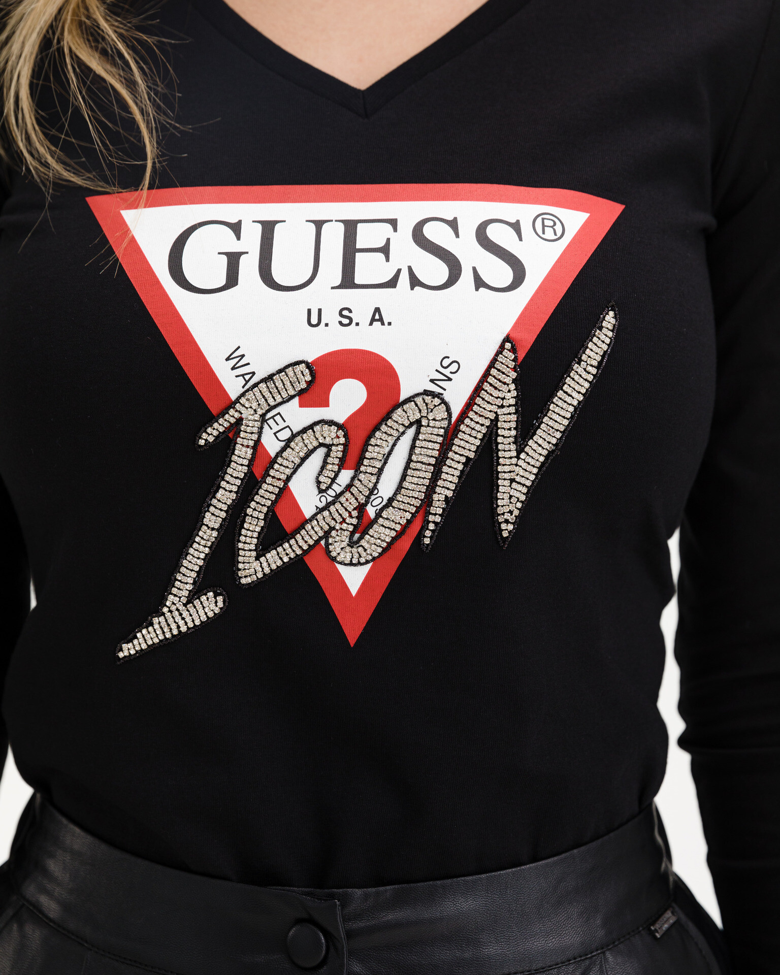 Guess Icon T-shirt Cheren - Pepit.bg