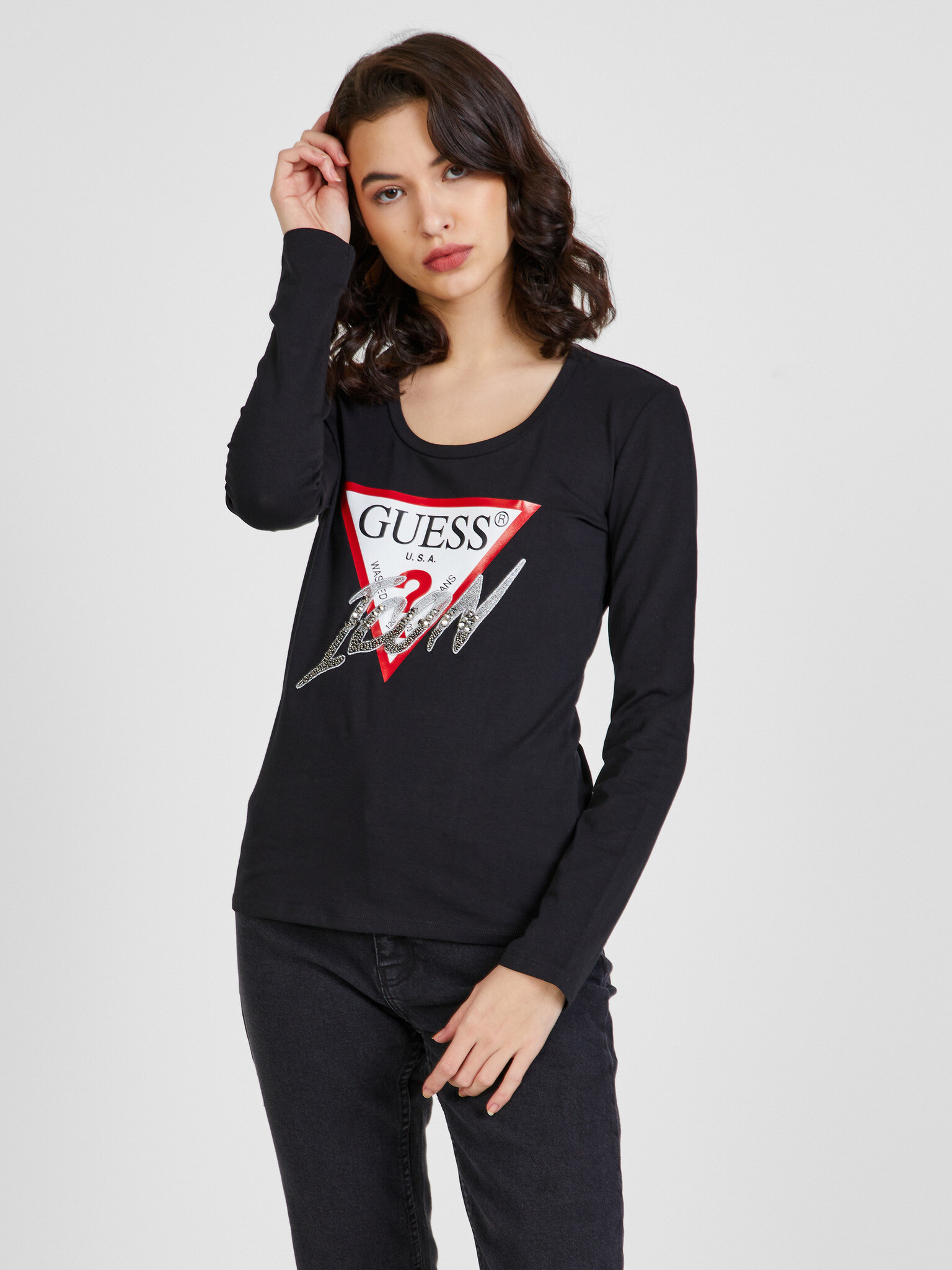 Guess Icon T-shirt Cheren - Pepit.bg