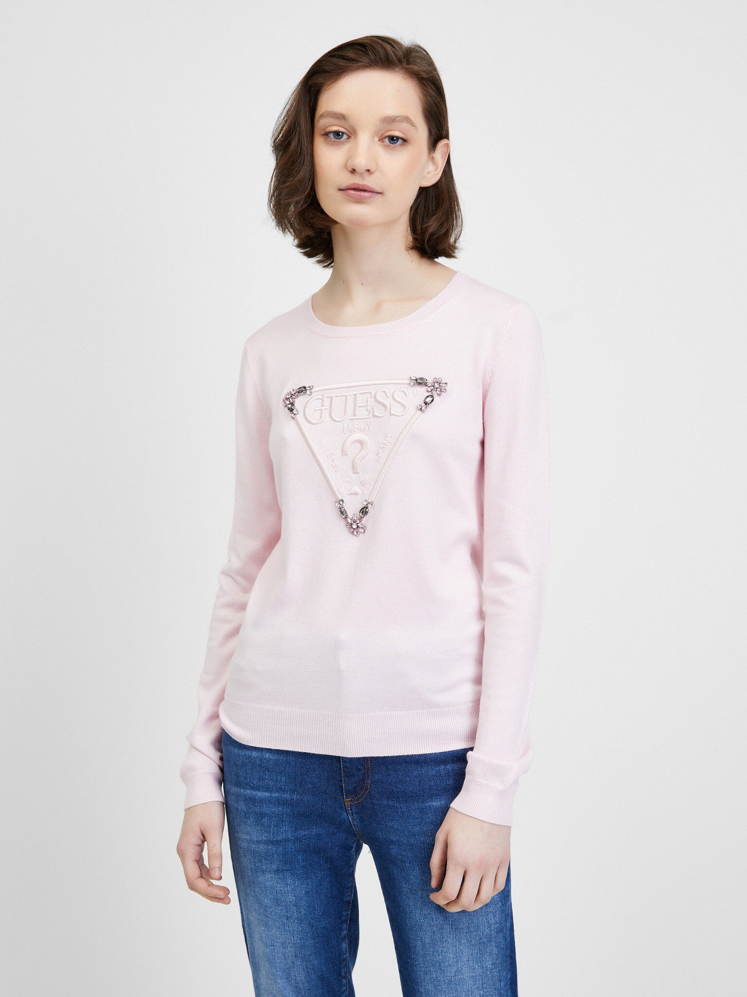 Guess Ines Sweatshirt Rozov - Pepit.bg