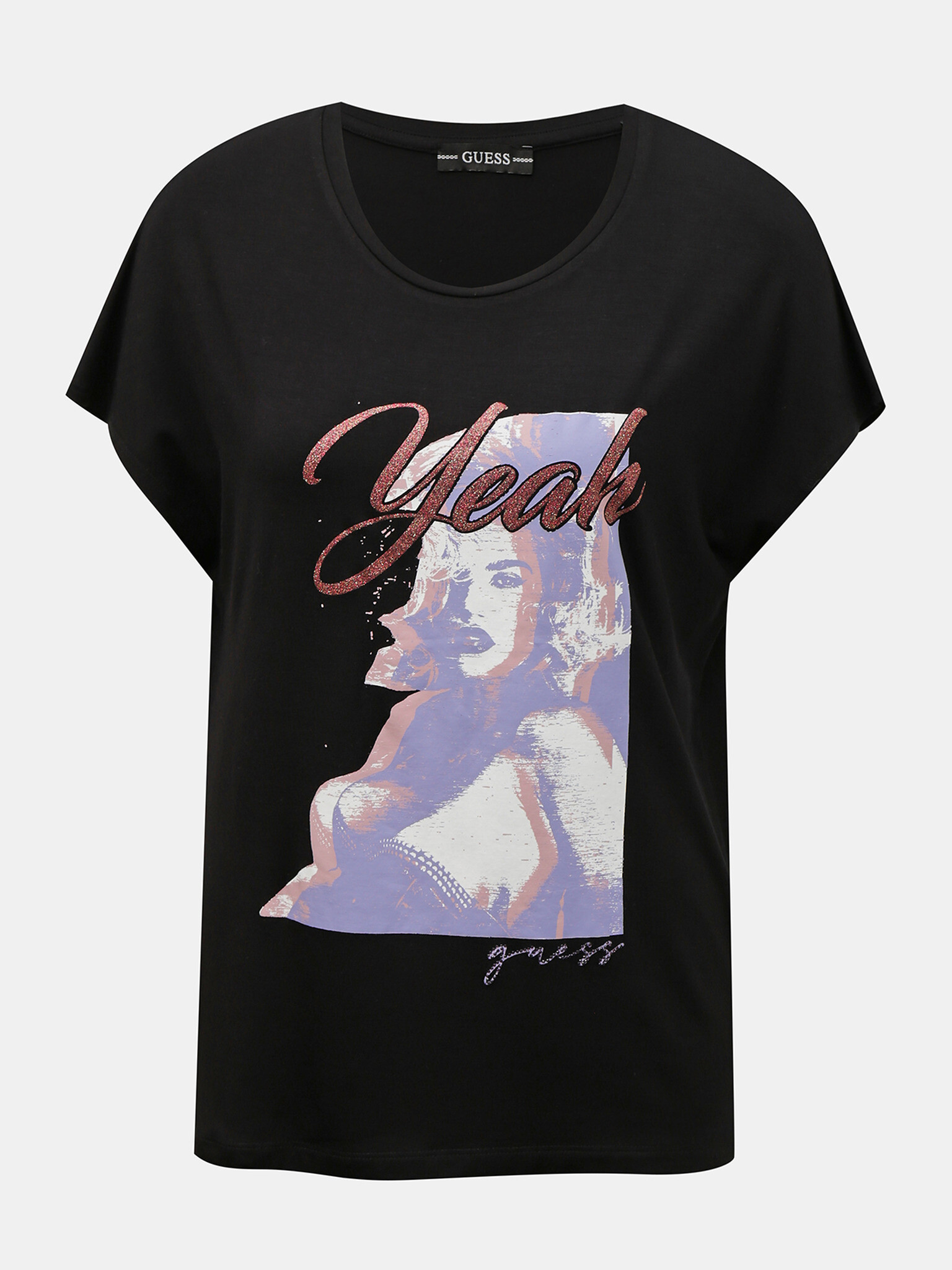 Guess Leona Tee T-shirt Cheren - Pepit.bg