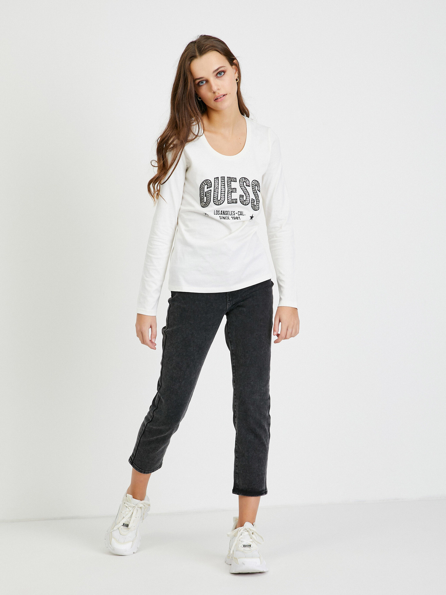 Guess Mirela T-shirt Byal - Pepit.bg