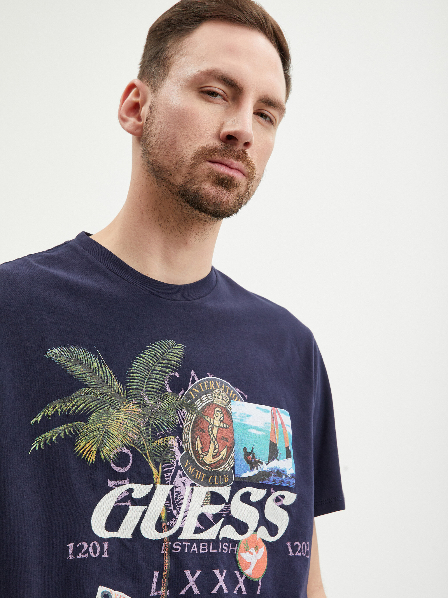 Guess Nautica Collage T-shirt Sin - Pepit.bg