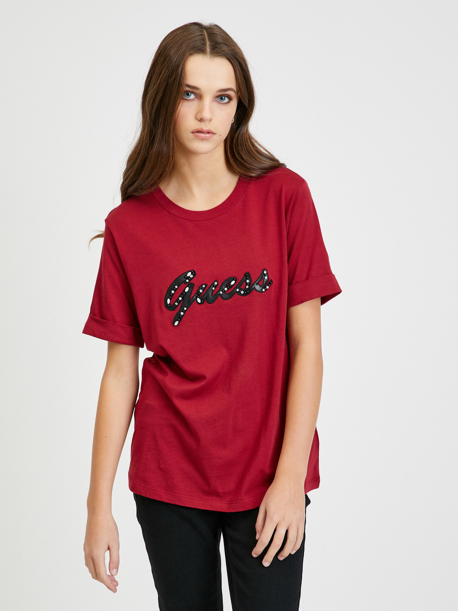 Guess Nichita T-shirt Cherven - Pepit.bg