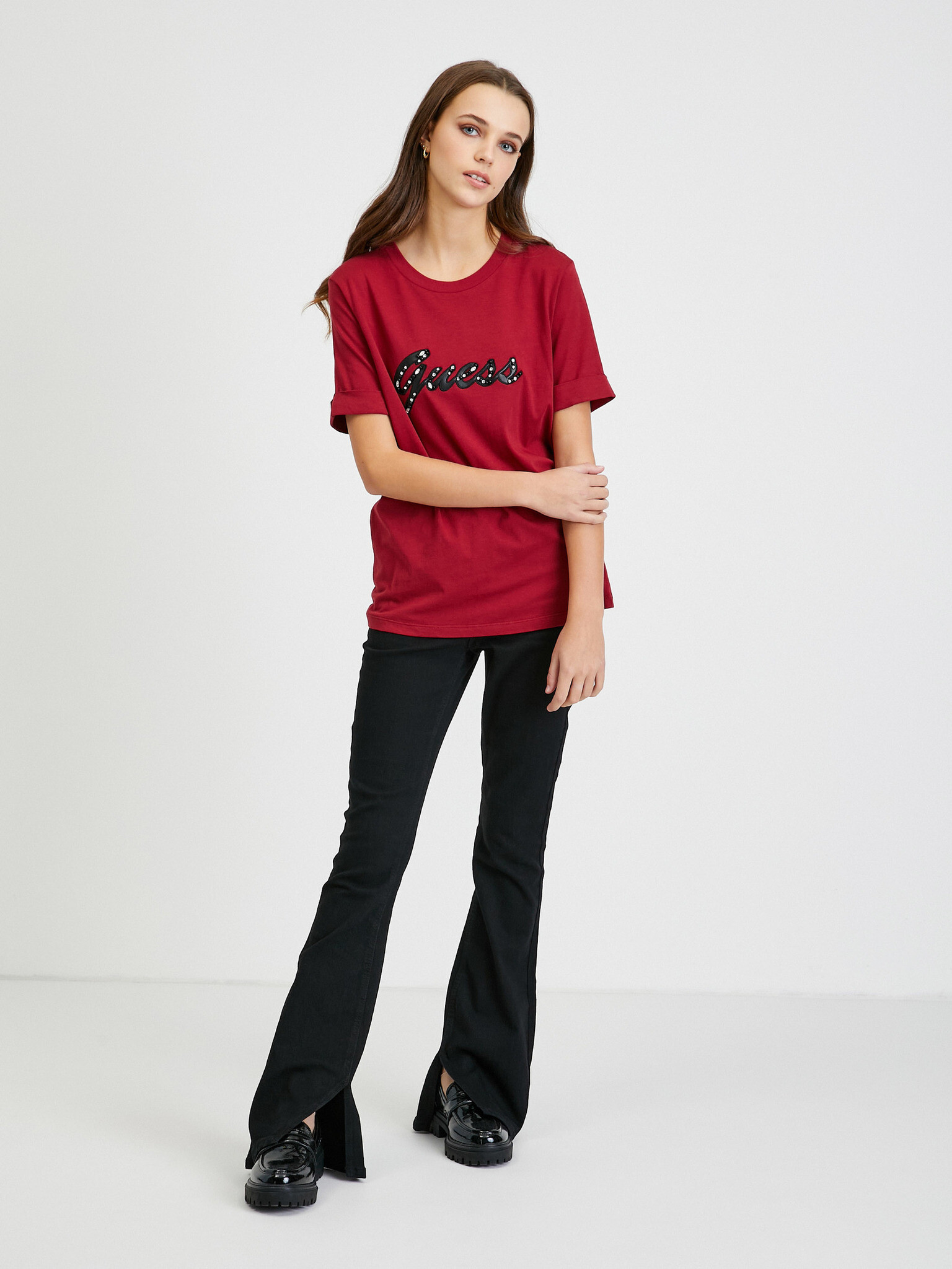 Guess Nichita T-shirt Cherven - Pepit.bg