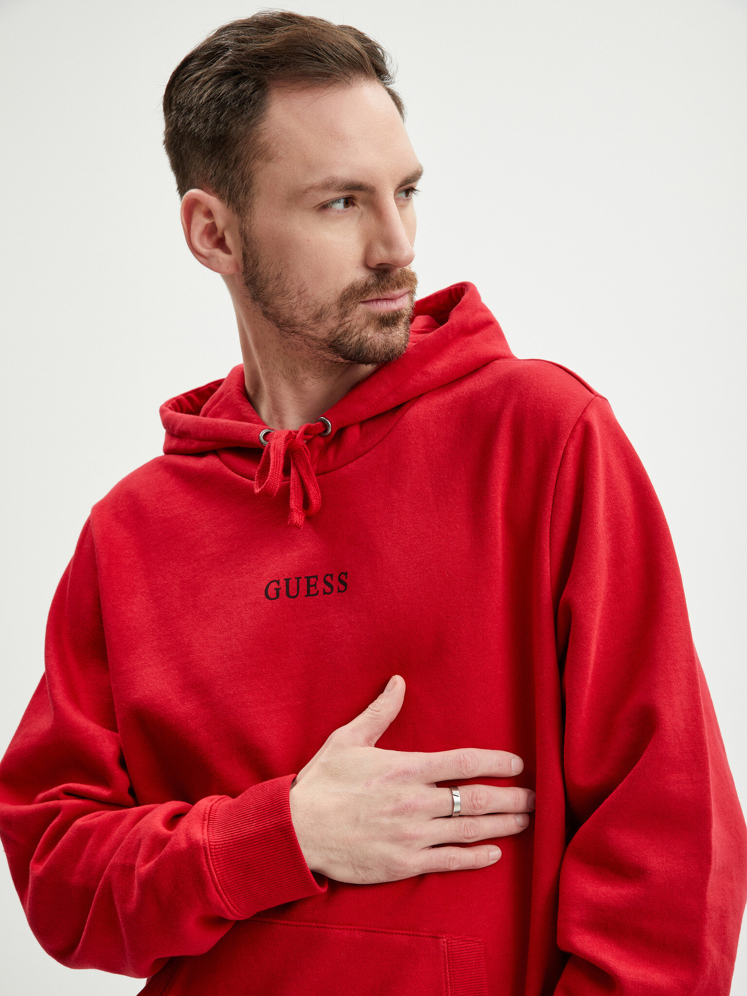 Guess Roy Sweatshirt Cherven - Pepit.bg