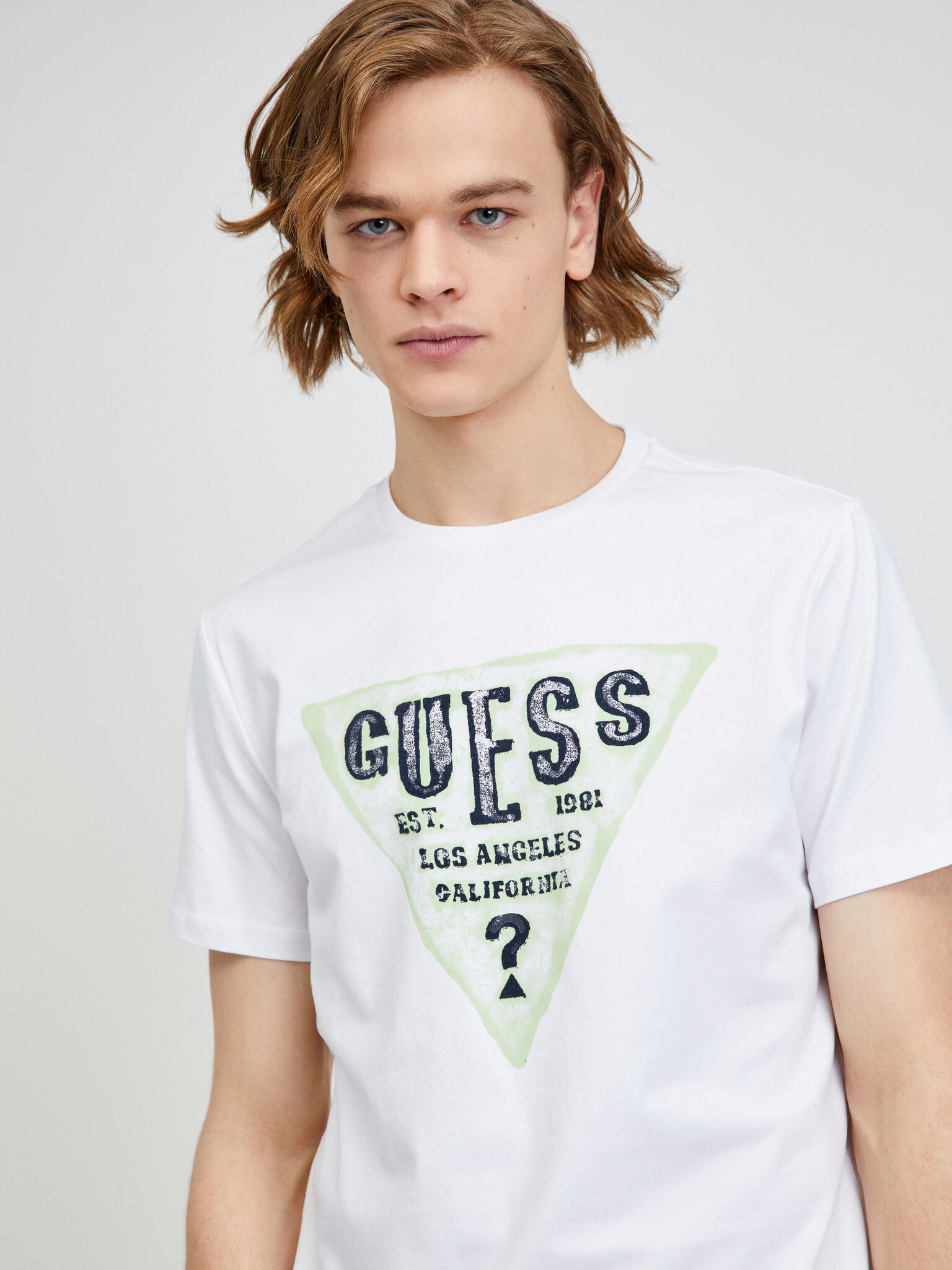 Guess Rusty T-shirt Byal - Pepit.bg