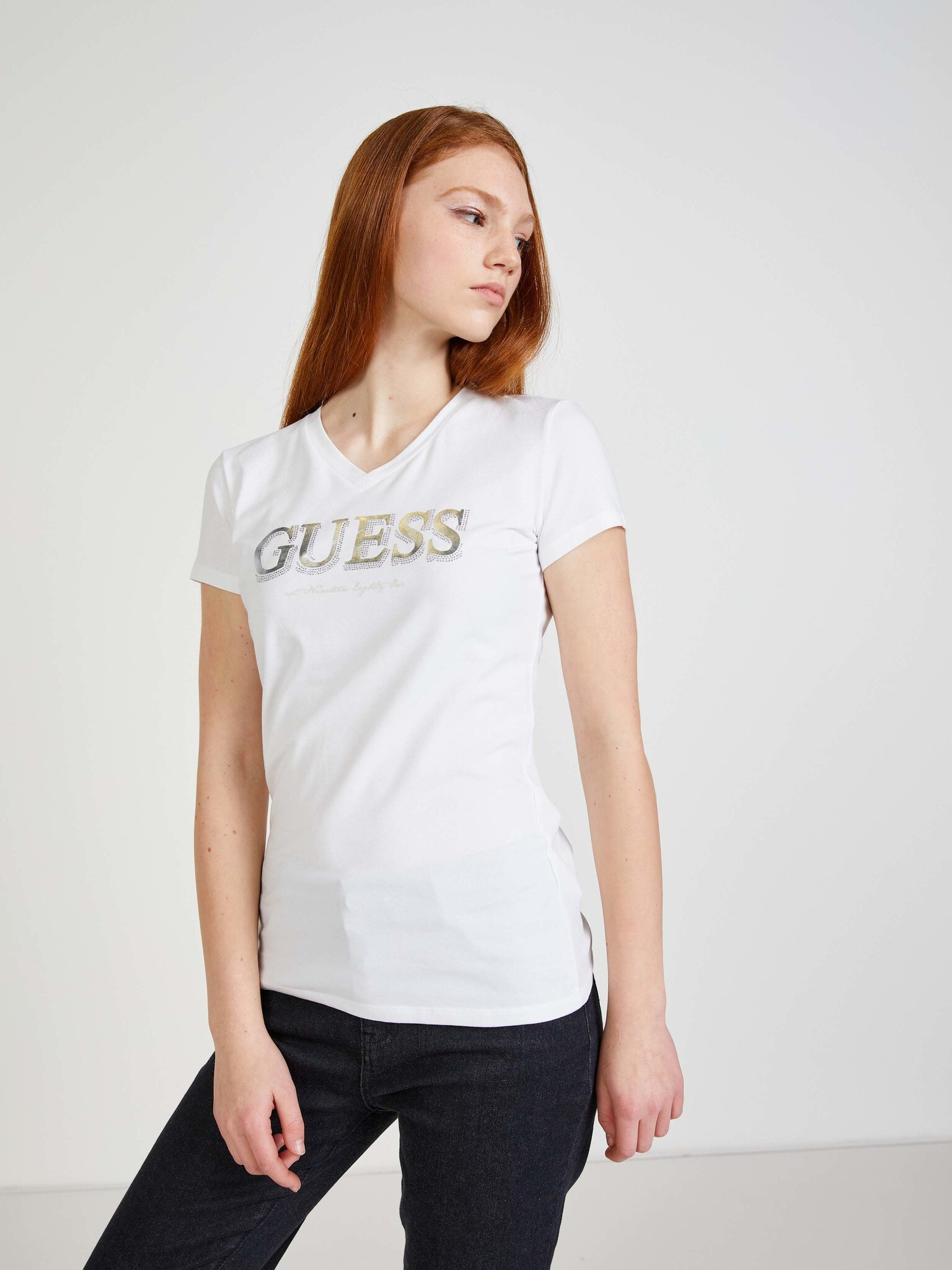 Guess T-shirt Byal - Pepit.bg