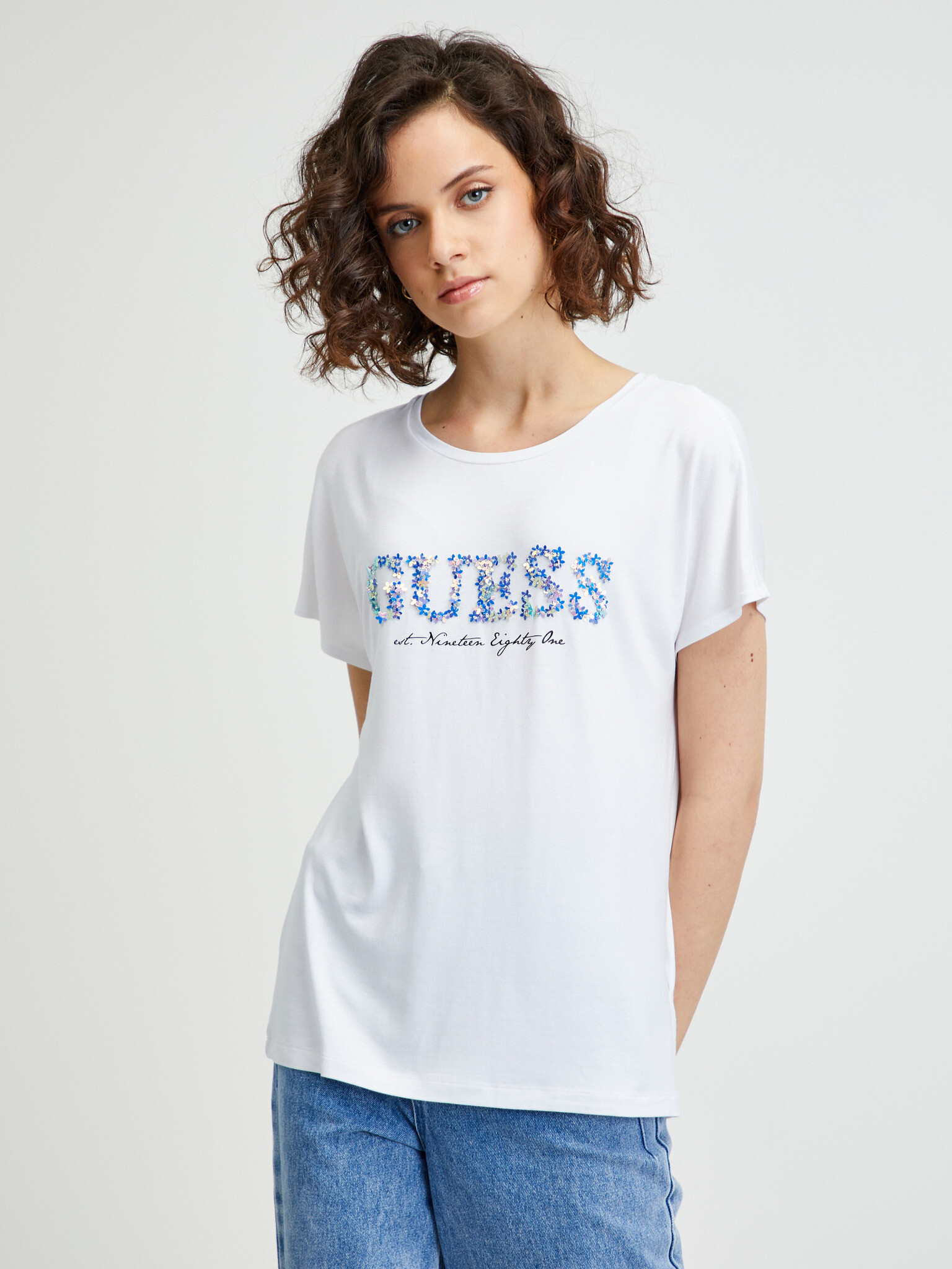 Guess T-shirt Byal - Pepit.bg