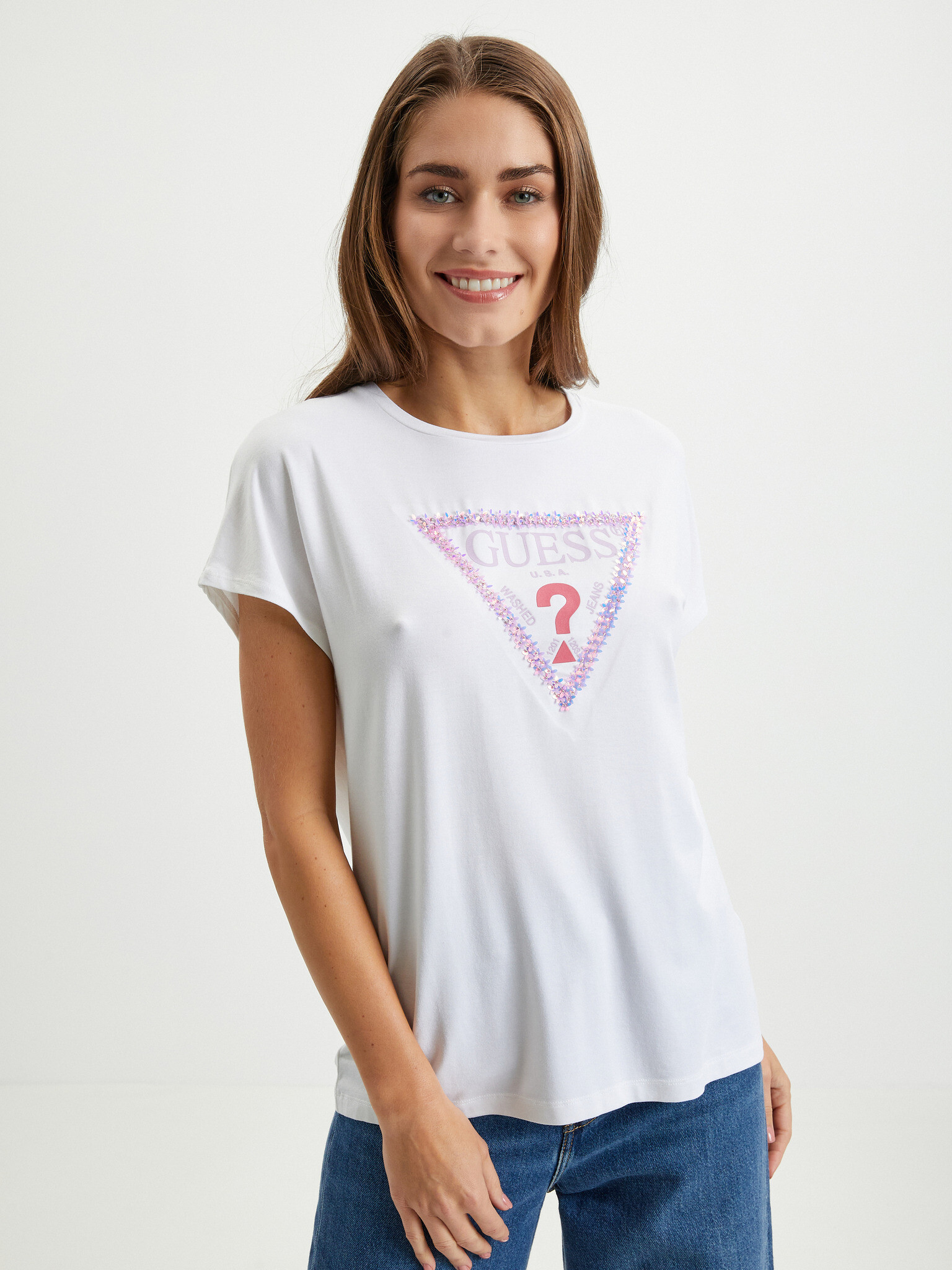 Guess T-shirt Byal - Pepit.bg