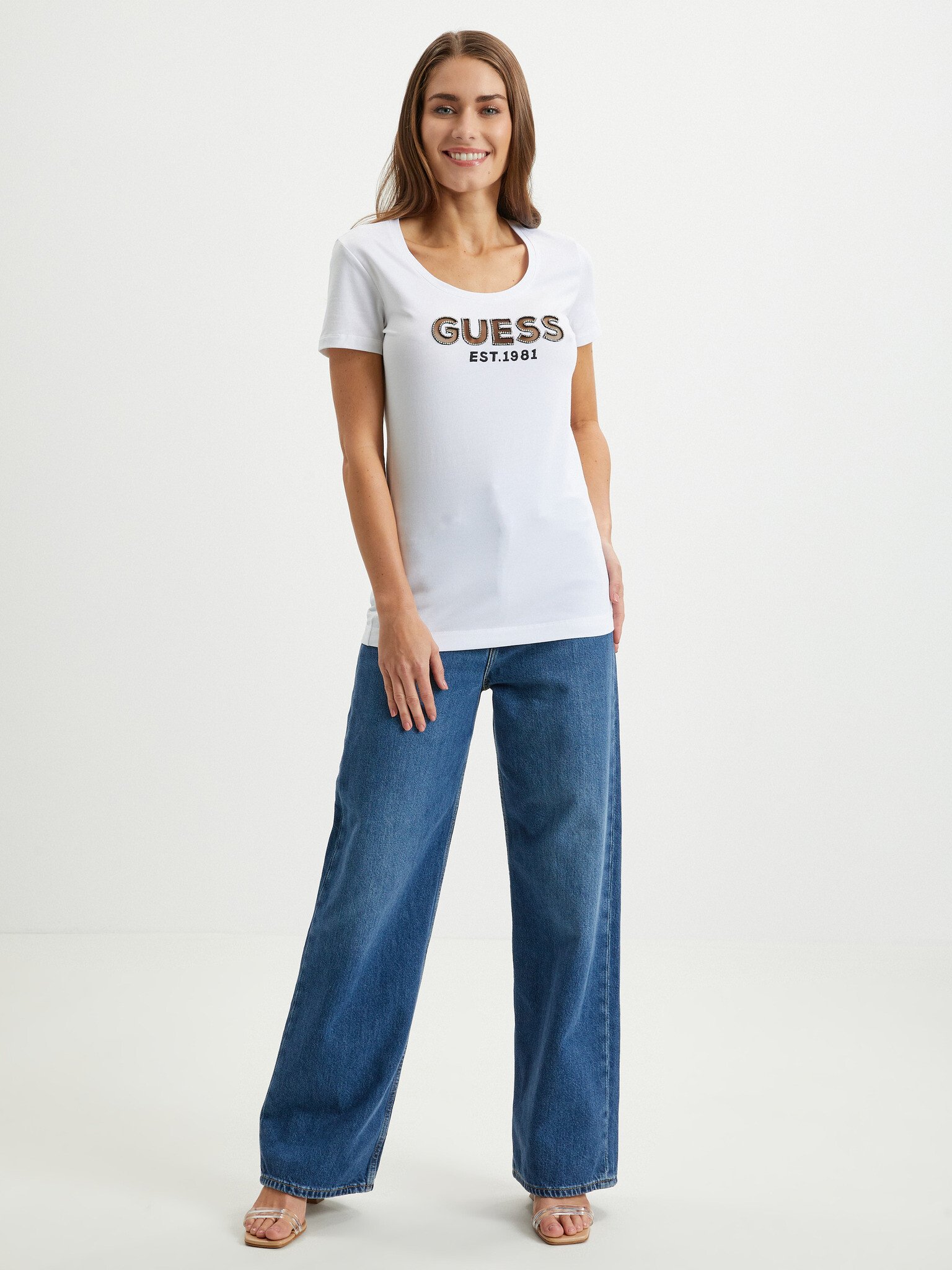 Guess T-shirt Byal - Pepit.bg