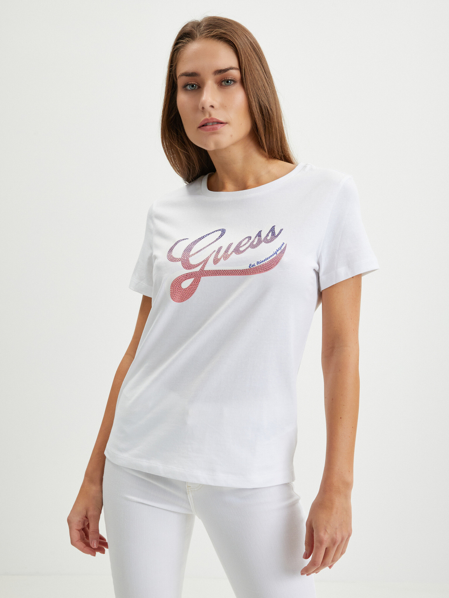 Guess T-shirt Byal - Pepit.bg