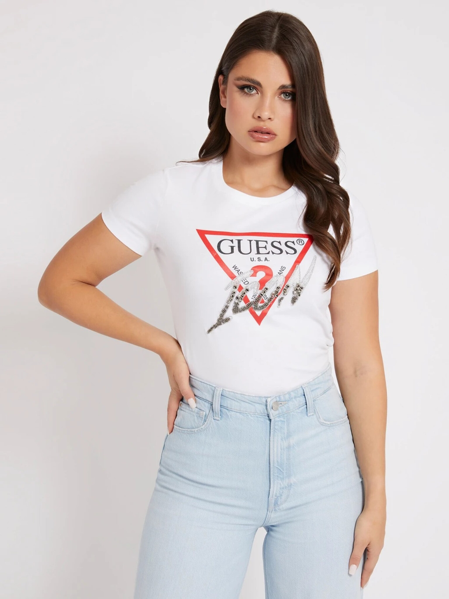 Guess T-shirt Byal - Pepit.bg