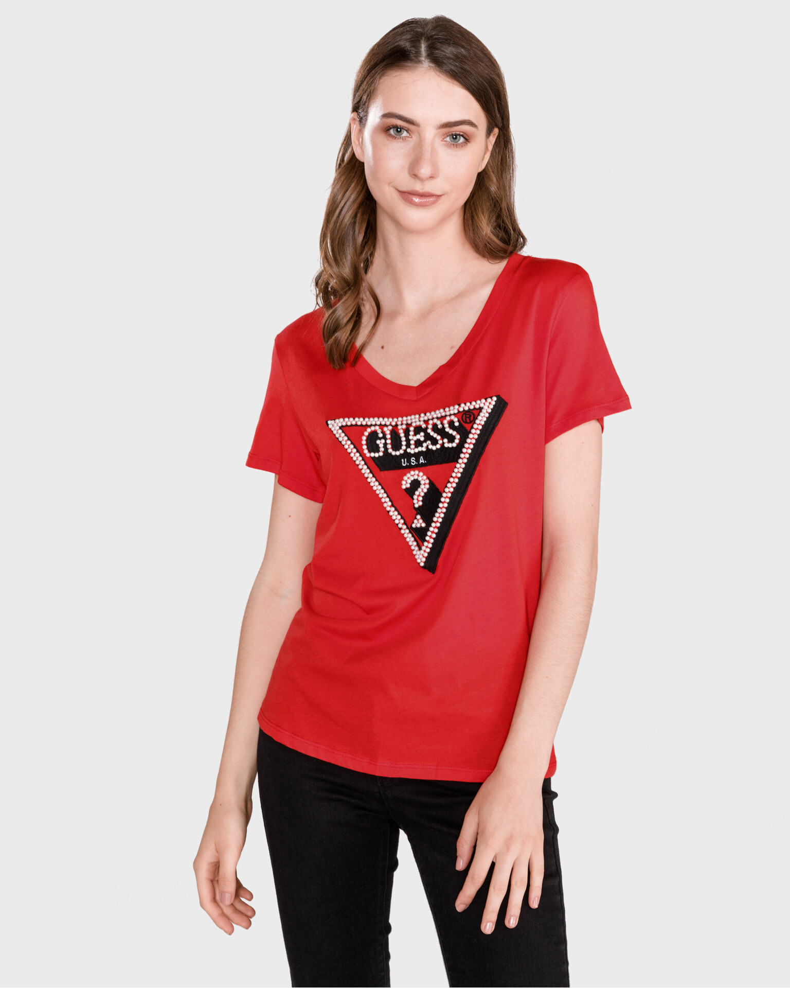 Guess T-shirt Cherven - Pepit.bg