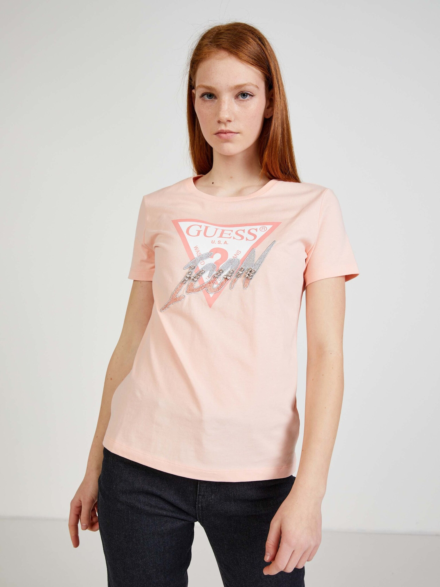 Guess T-shirt Oranzhev - Pepit.bg