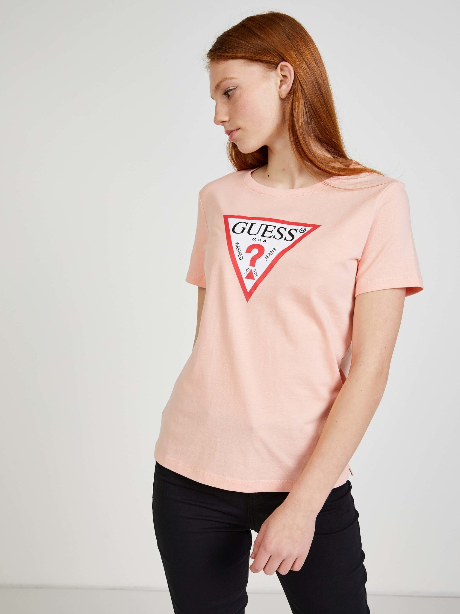 Guess T-shirt Oranzhev - Pepit.bg