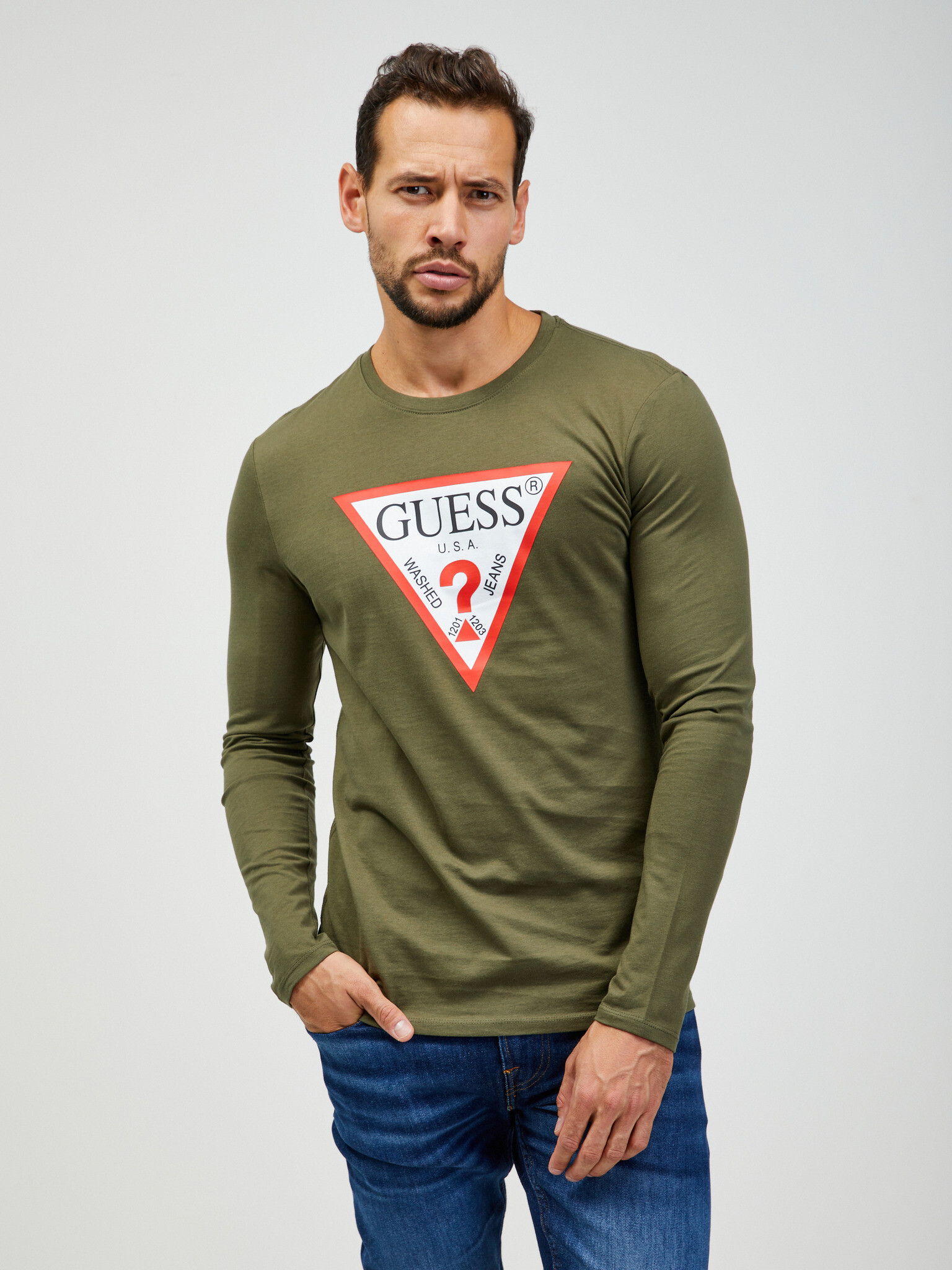 Guess T-shirt Zelen - Pepit.bg