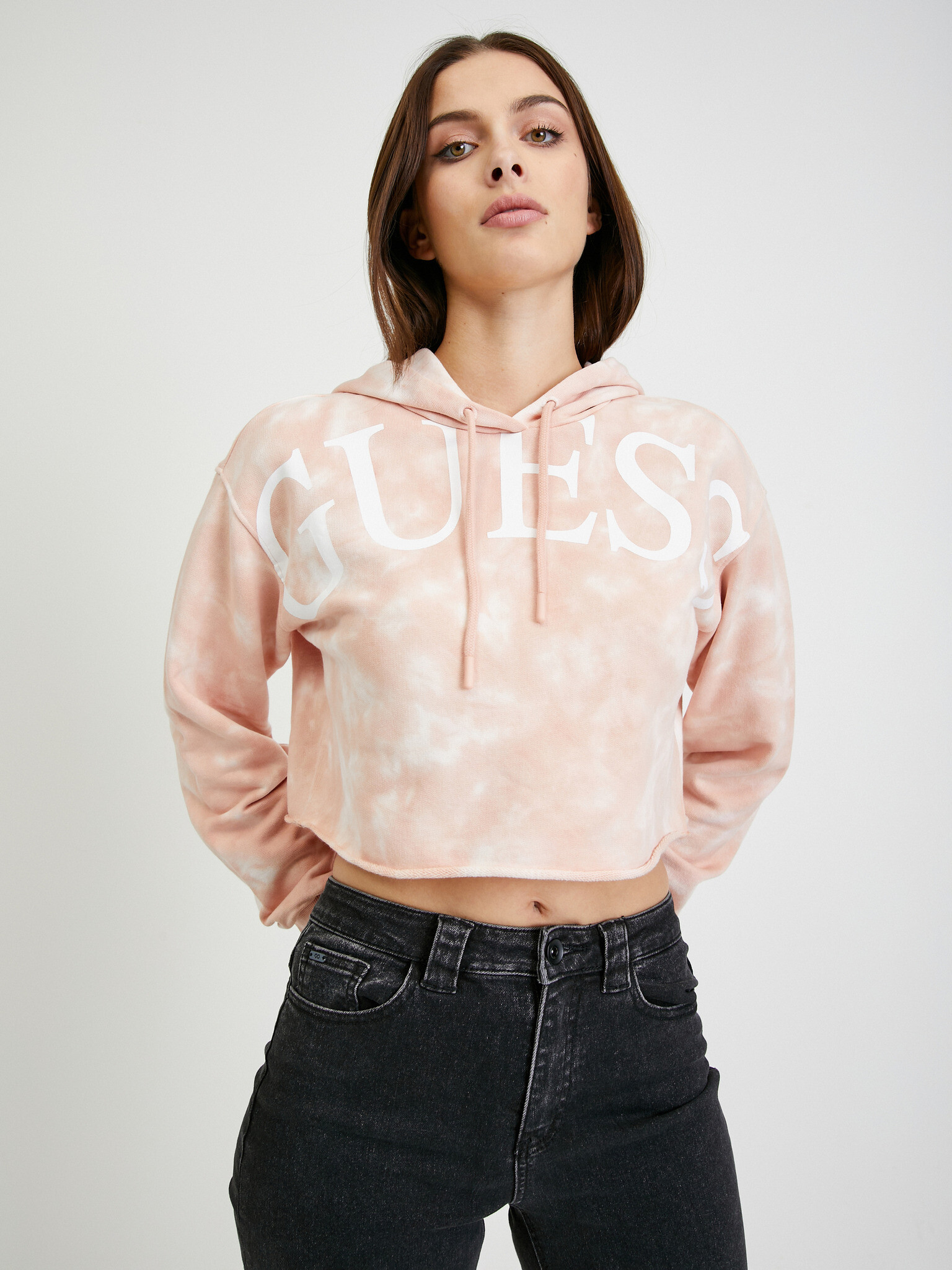 Guess Tie Dye Sweatshirt Oranzhev - Pepit.bg