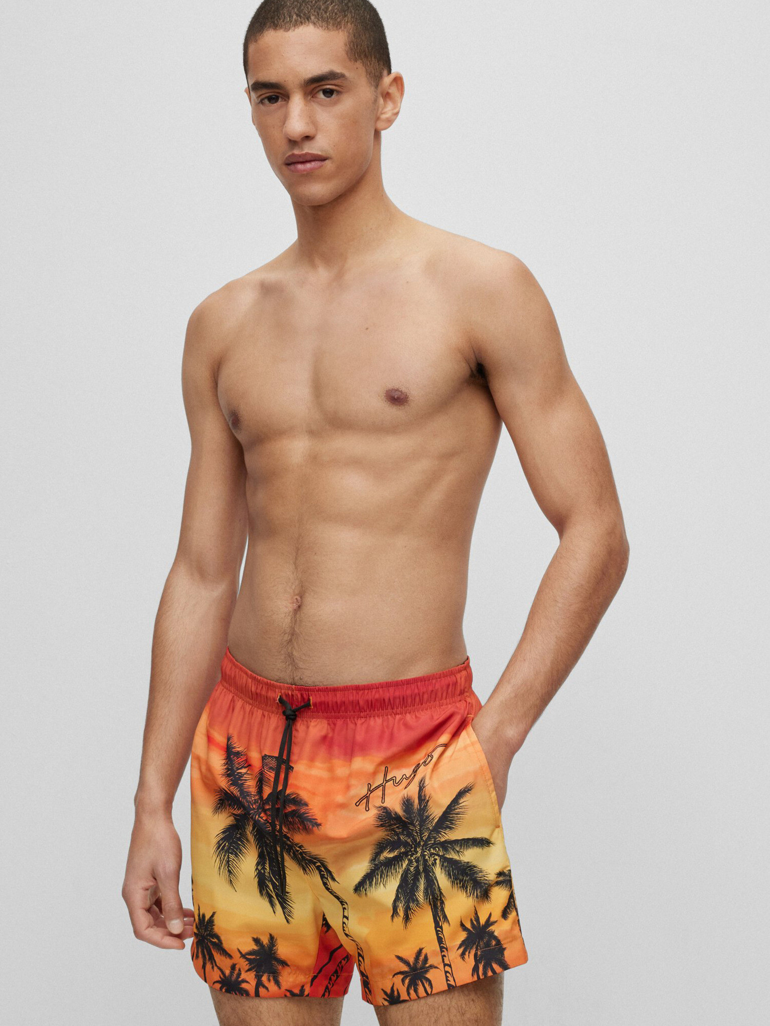 HUGO S-Diego Swimsuit Oranzhev - Pepit.bg