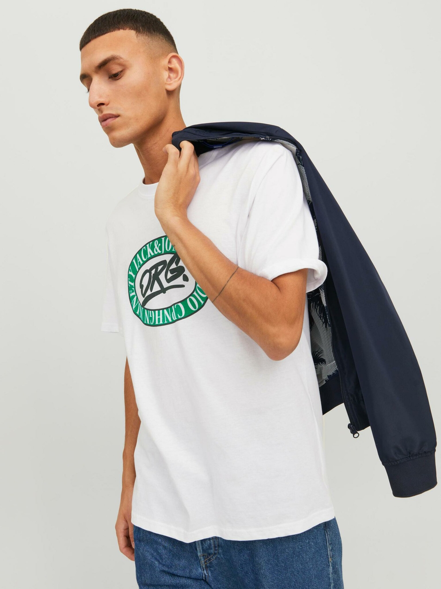 Jack & Jones Arthur T-shirt Byal - Pepit.bg