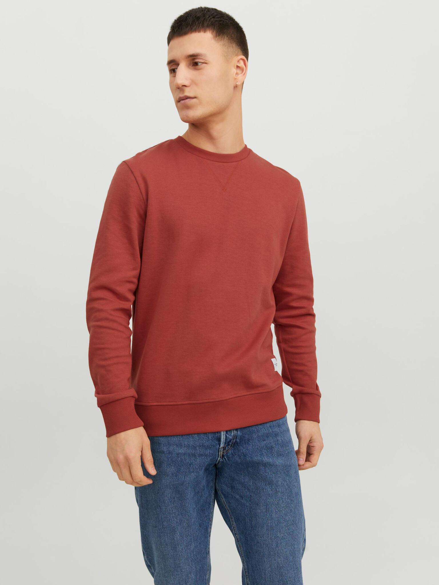 Jack & Jones Basic Sweatshirt Oranzhev - Pepit.bg