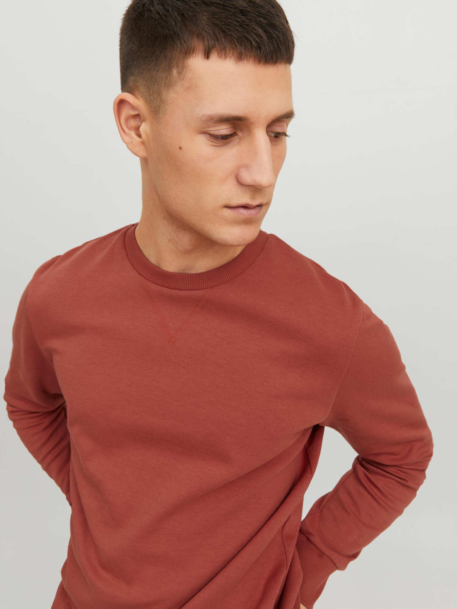 Jack & Jones Basic Sweatshirt Oranzhev - Pepit.bg