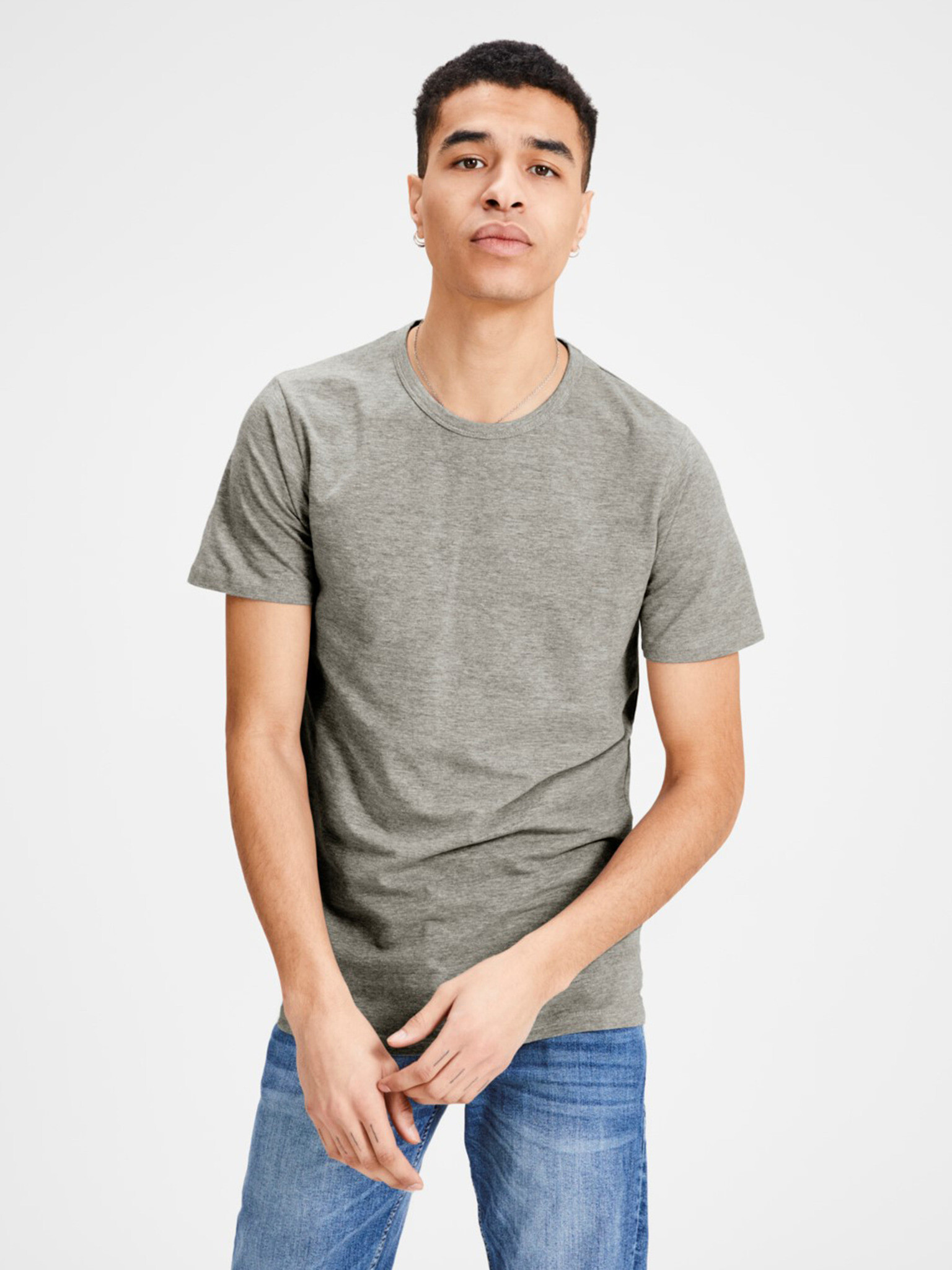 Jack & Jones Basic T-shirt Siv - Pepit.bg