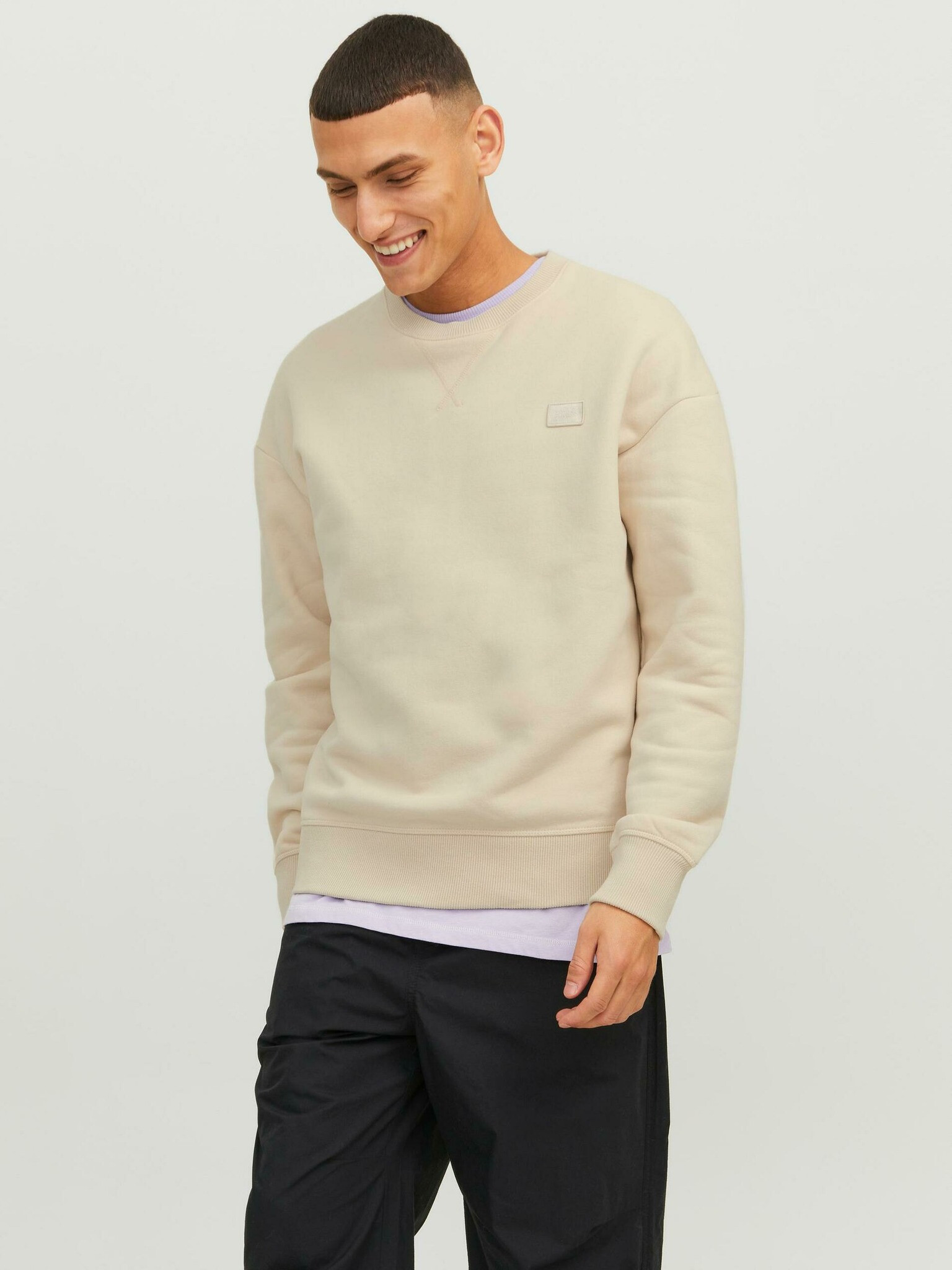 Jack & Jones Classic Sweatshirt Byal - Pepit.bg