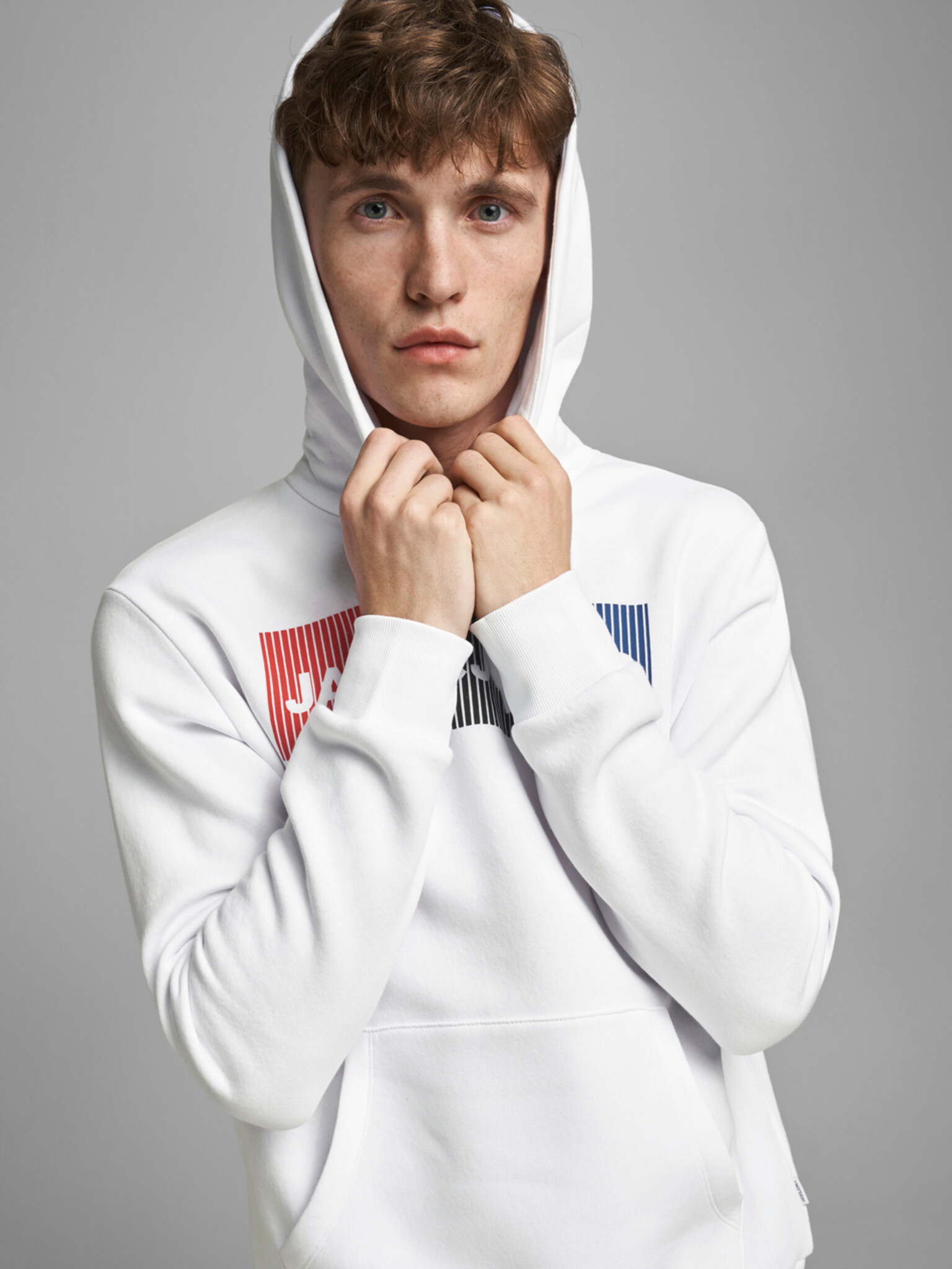 Jack & Jones Corp Sweatshirt Byal - Pepit.bg