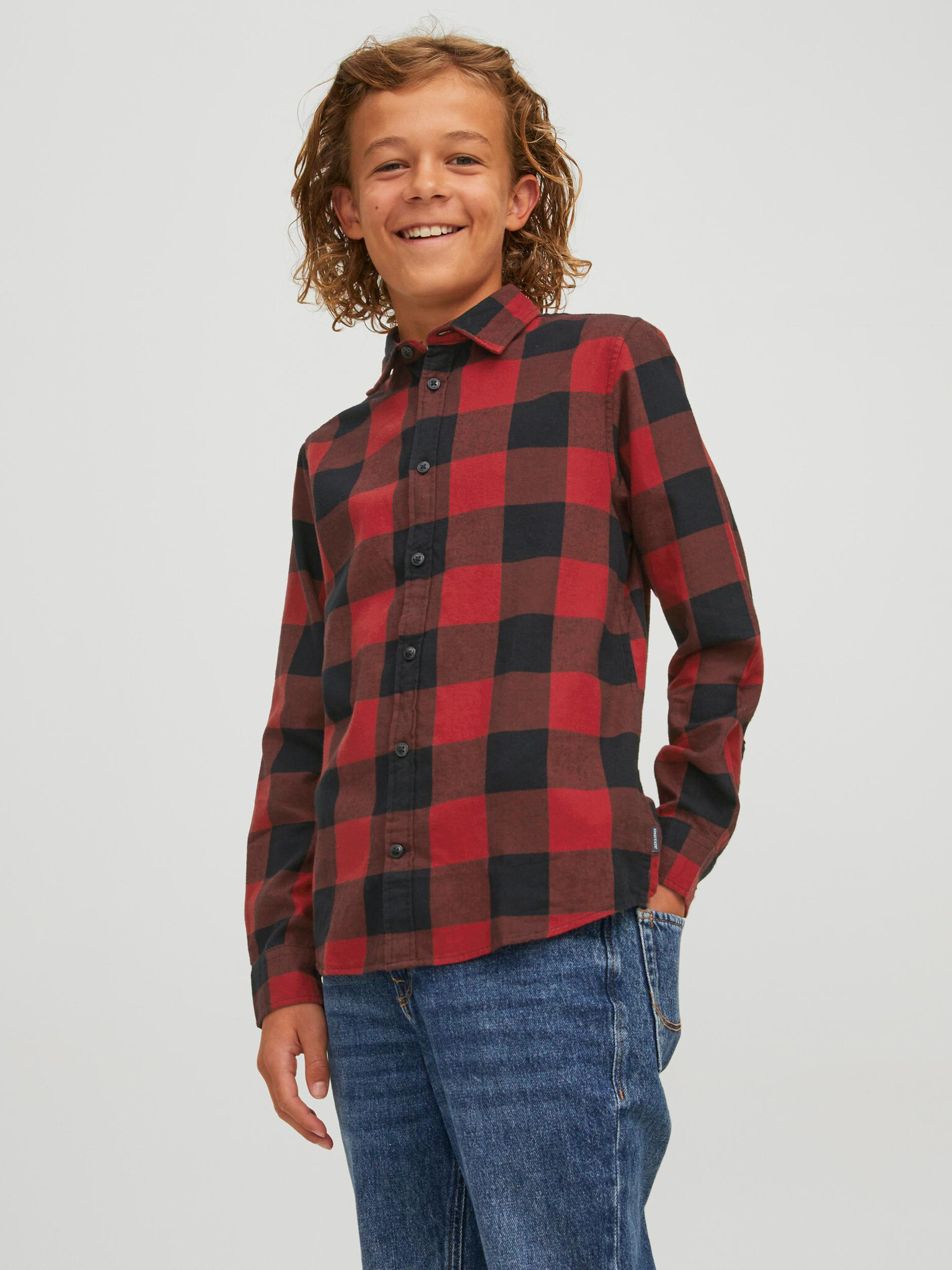 Jack & Jones Gingham Риза детска Cherven - Pepit.bg