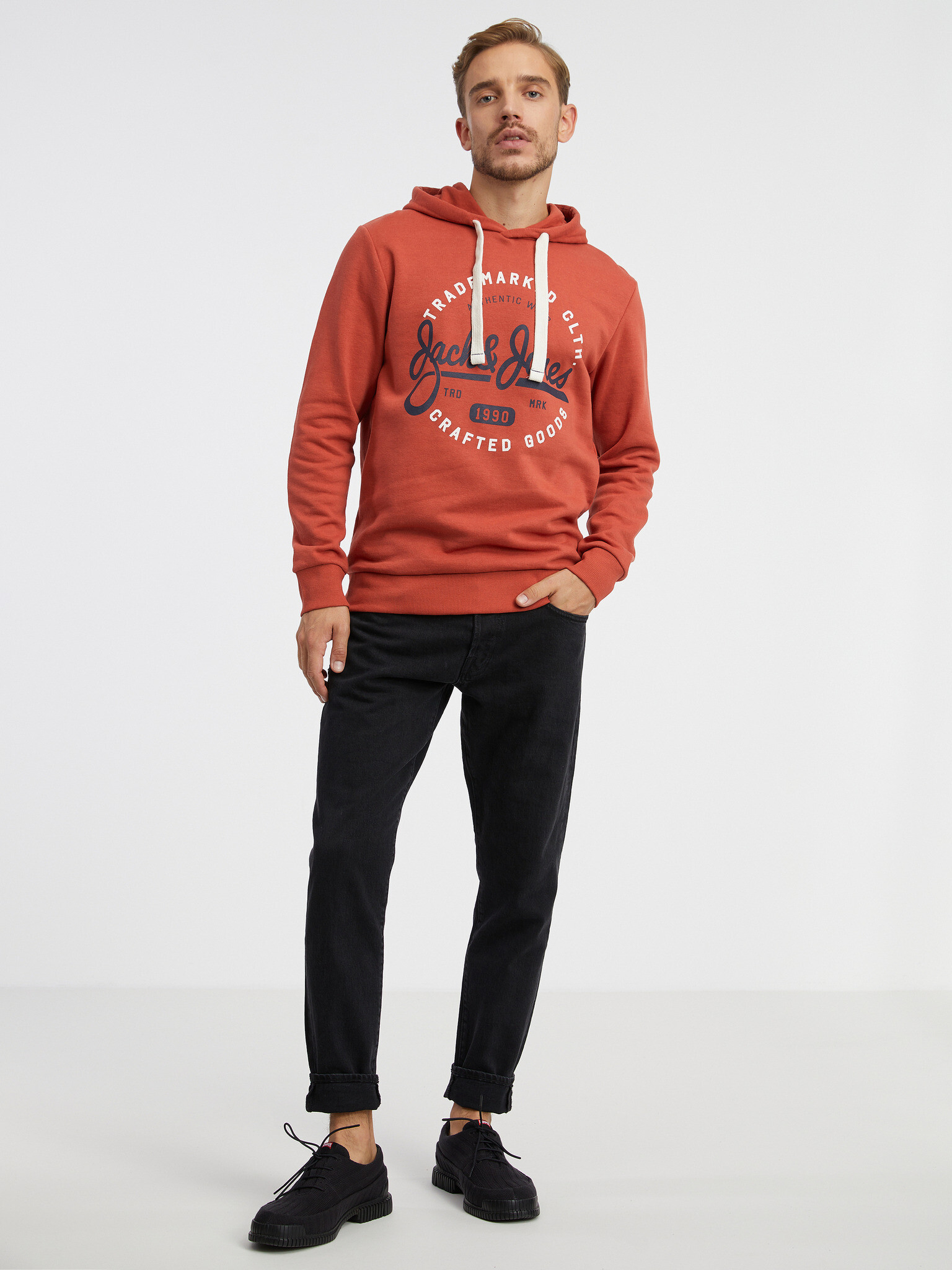 Jack & Jones Mikk Sweatshirt Oranzhev - Pepit.bg