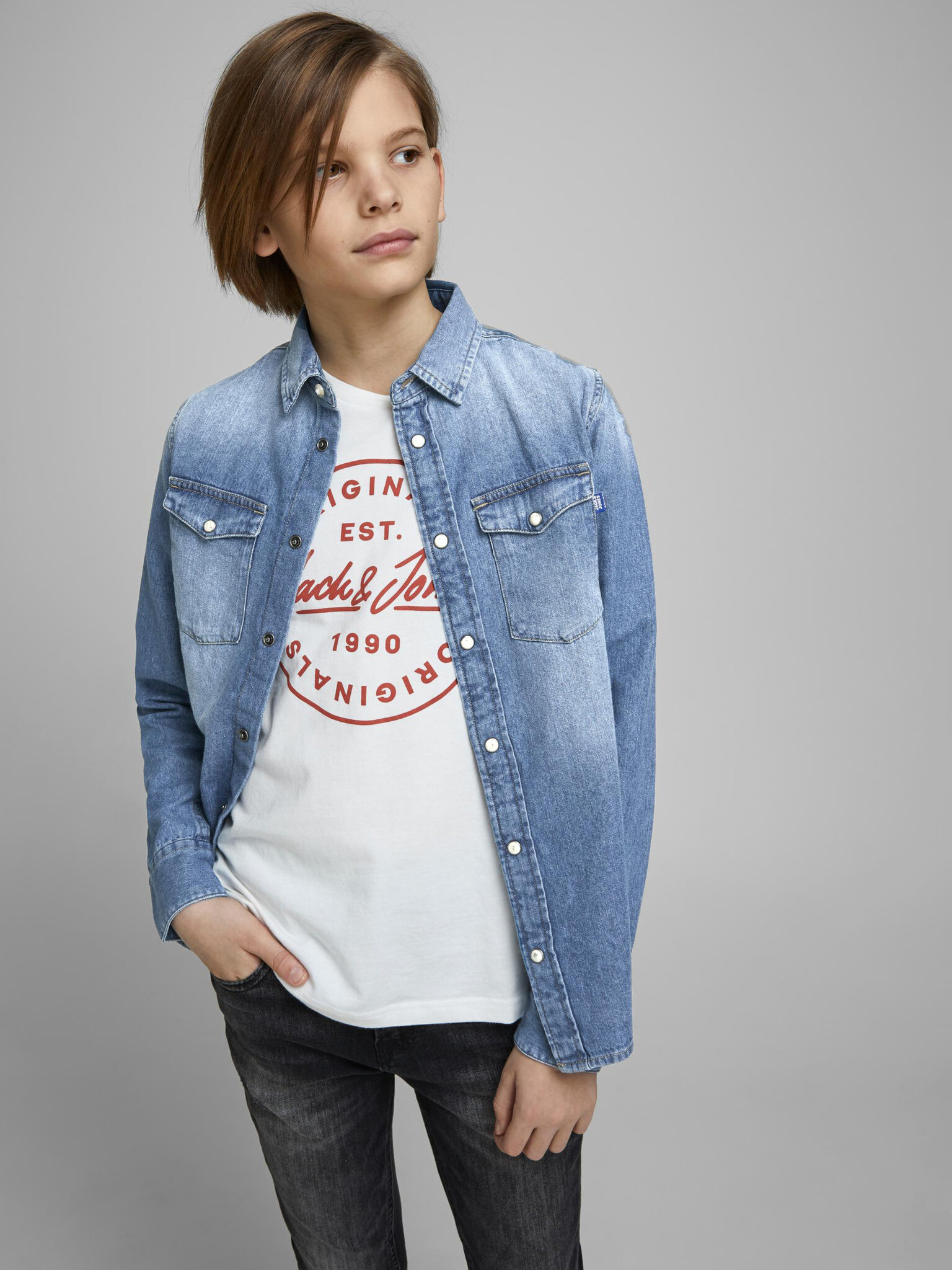 Jack & Jones Sheridan Риза детска Sin - Pepit.bg