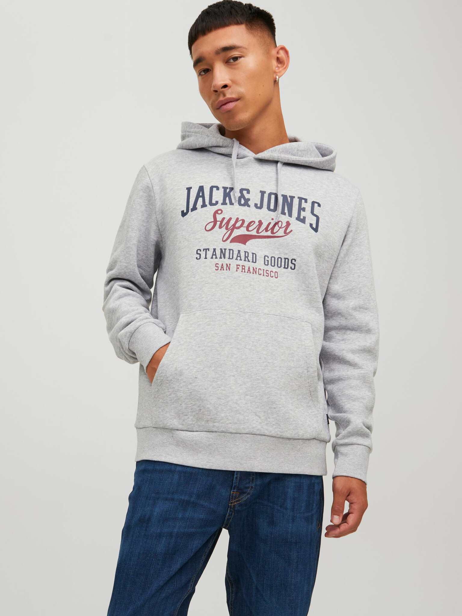 Jack & Jones Sweatshirt Siv - Pepit.bg