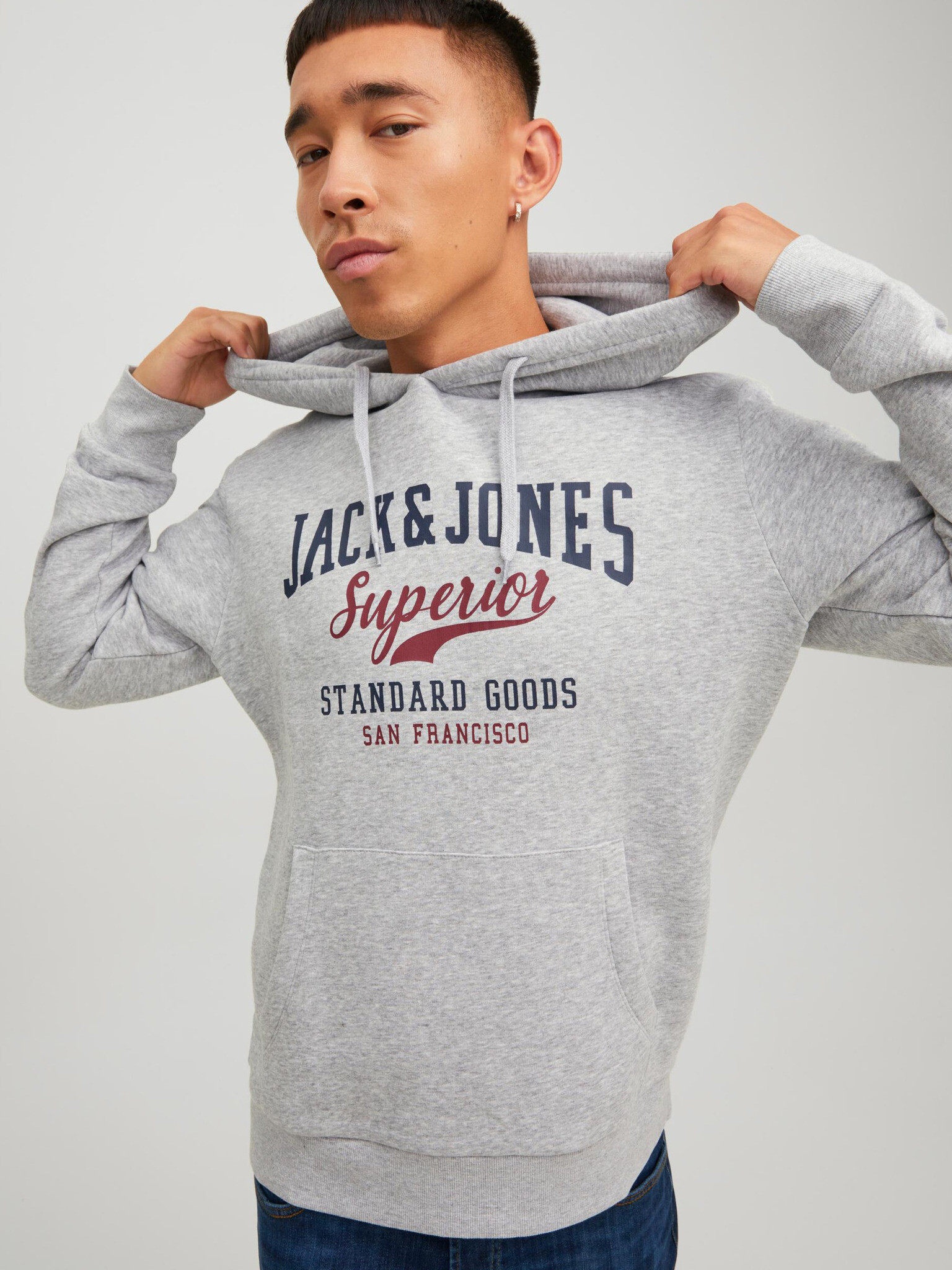 Jack & Jones Sweatshirt Siv - Pepit.bg