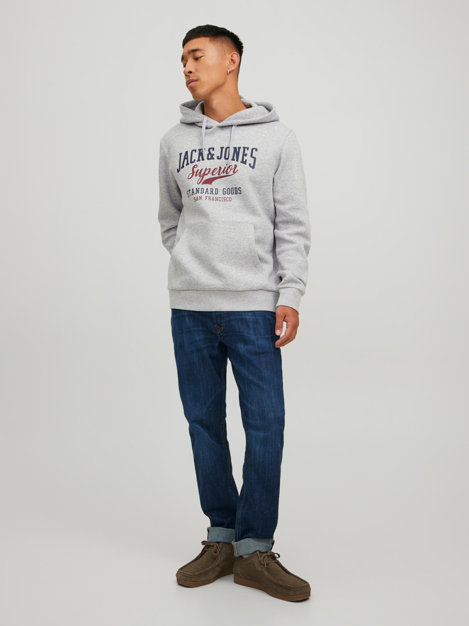 Jack & Jones Sweatshirt Siv - Pepit.bg