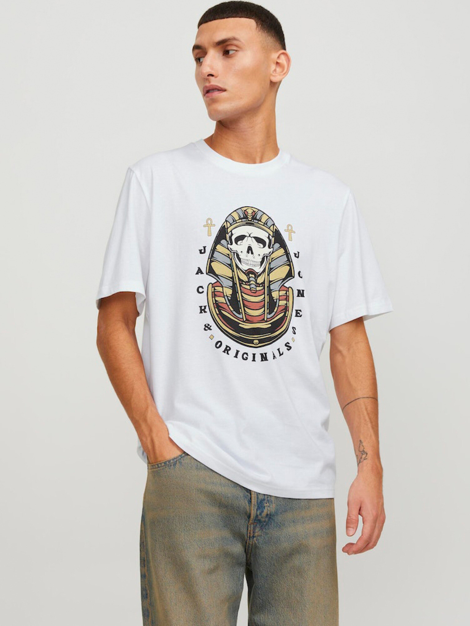 Jack & Jones T-shirt Byal - Pepit.bg