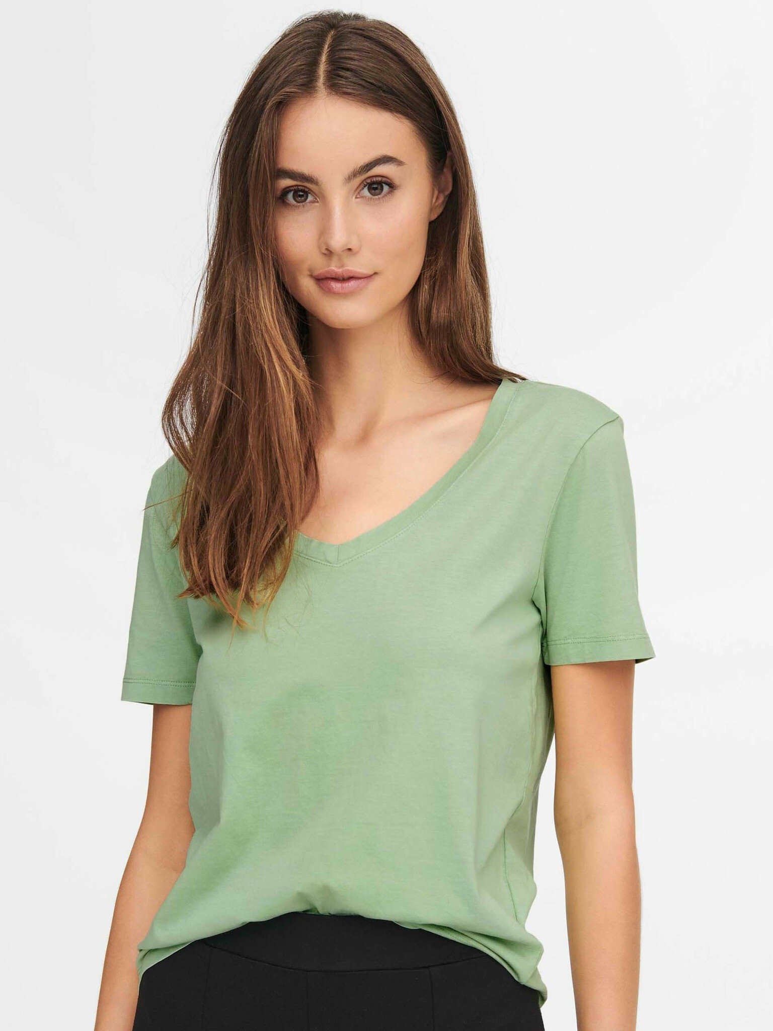 Jacqueline de Yong Farock T-shirt Zelen - Pepit.bg