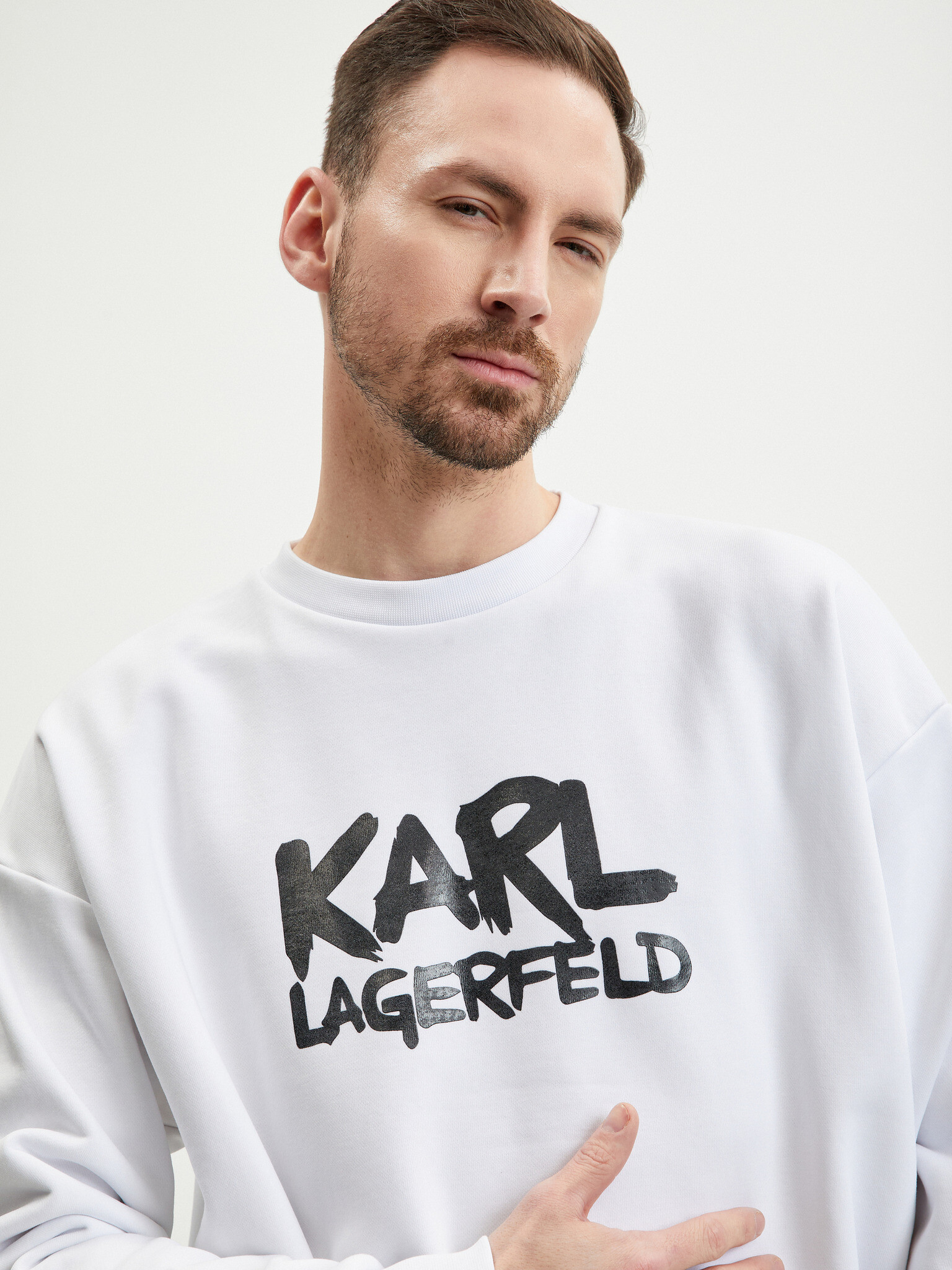 Karl Lagerfeld Sweatshirt Byal - Pepit.bg