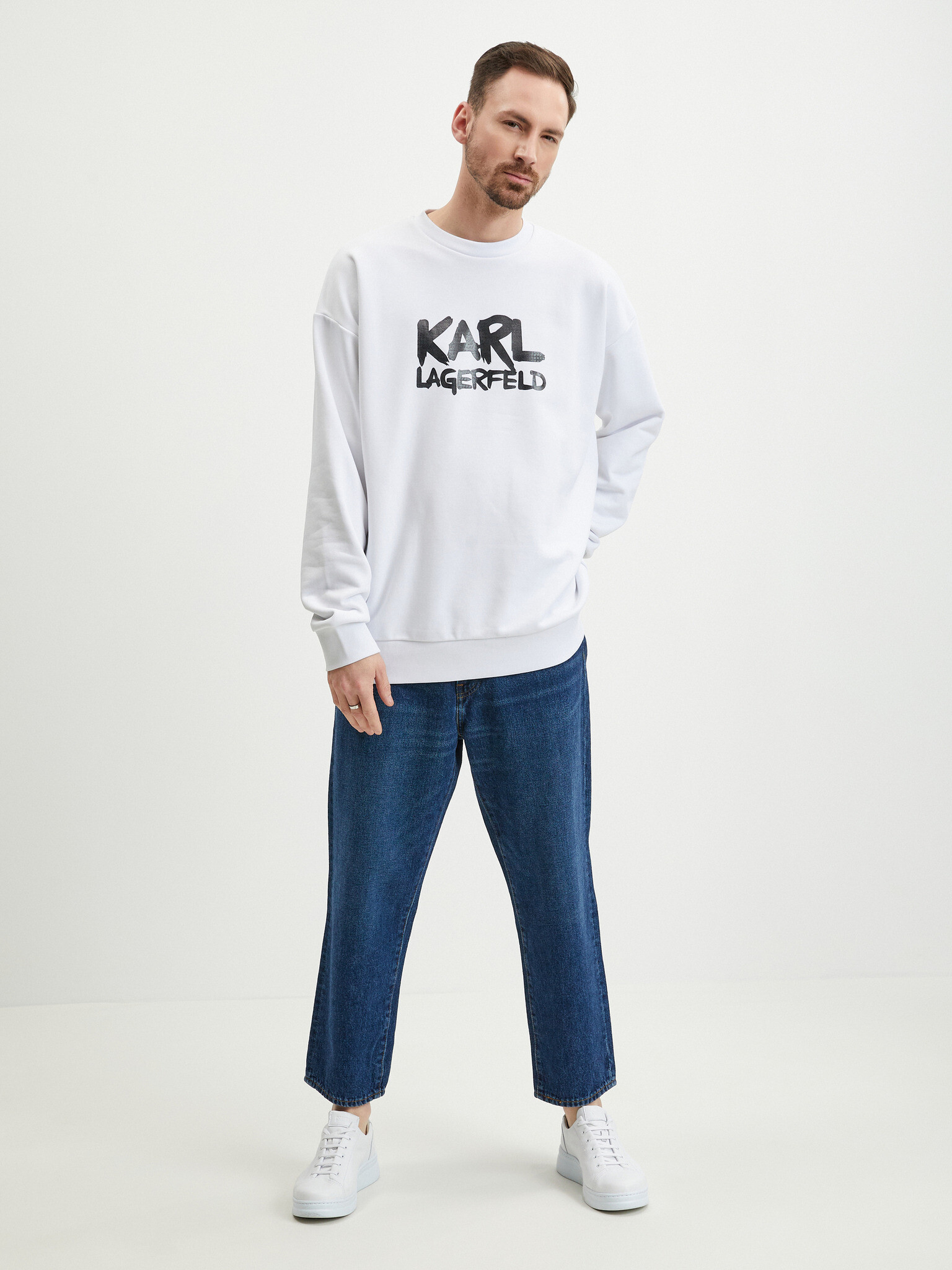 Karl Lagerfeld Sweatshirt Byal - Pepit.bg