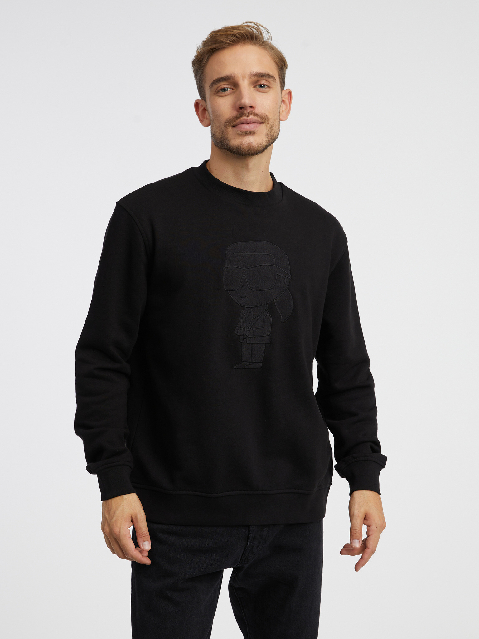 Karl Lagerfeld Sweatshirt Cheren - Pepit.bg