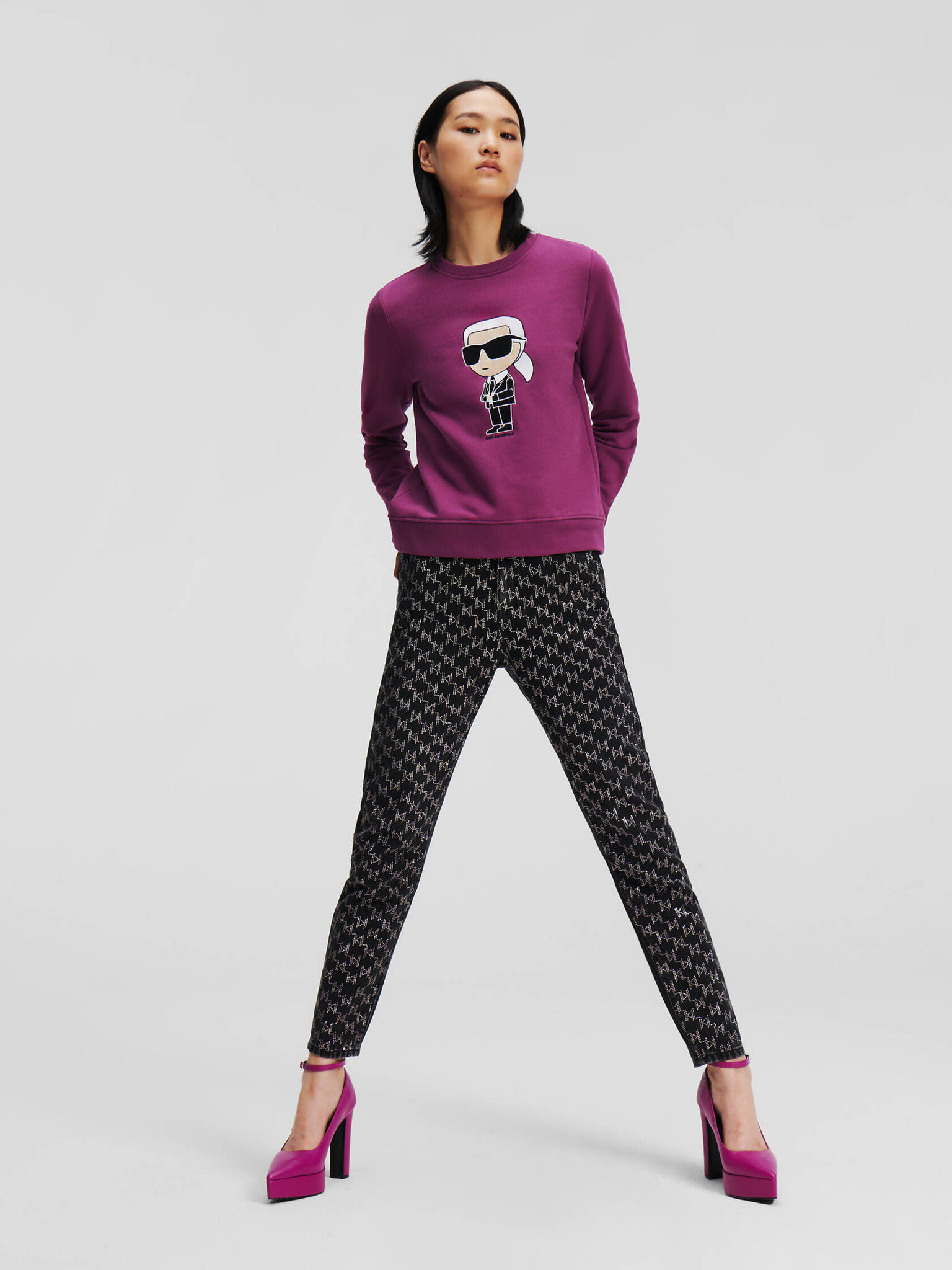 Karl Lagerfeld Sweatshirt Lilav - Pepit.bg